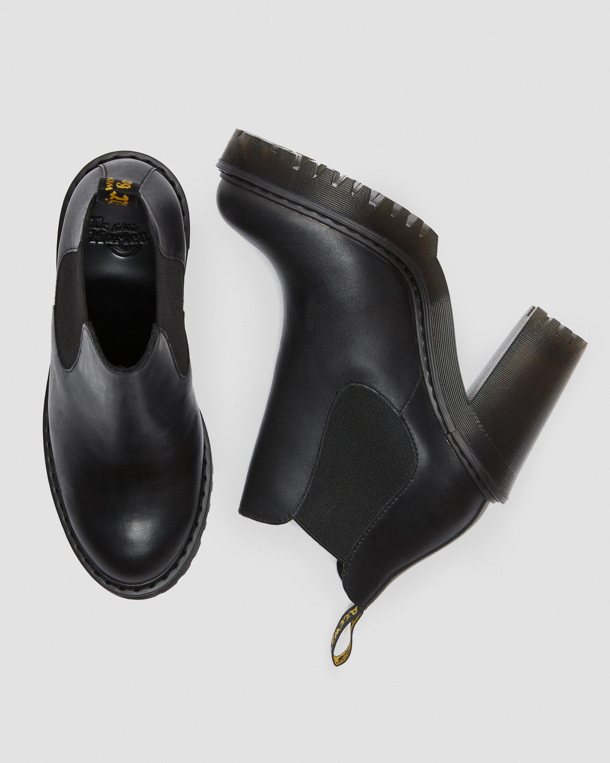 靴 Dr.Martens HURSTON 24cm UK5 HURSTON LEATHER HEELED CHELSEA BOOTS in BLACK | Dr. Martens™