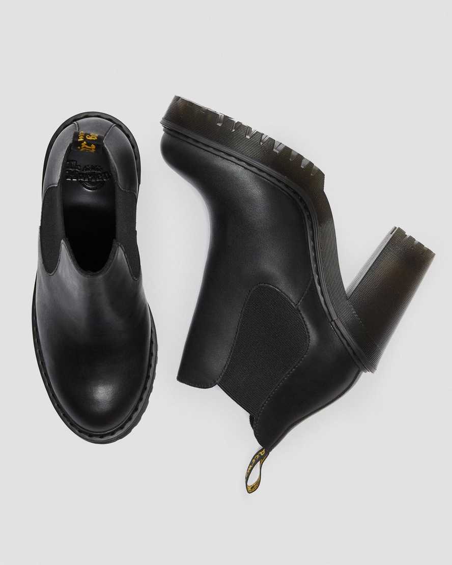 HURSTON LEATHER HEELED CHELSEA BOOTS | Dr Martens