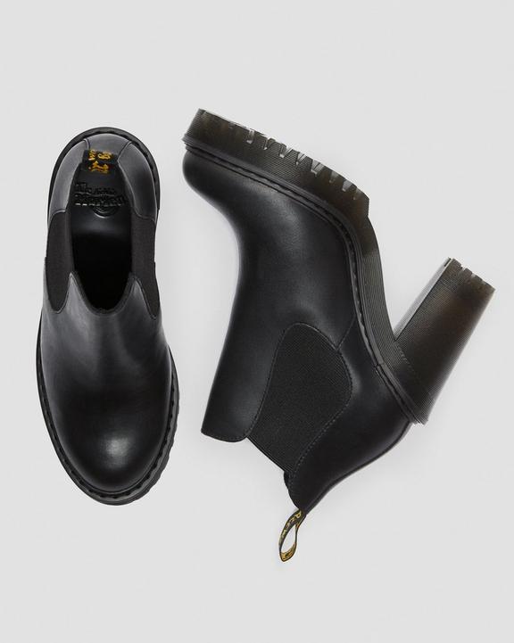 HURSTON LEATHER HEELED CHELSEA BOOTS Dr. Martens