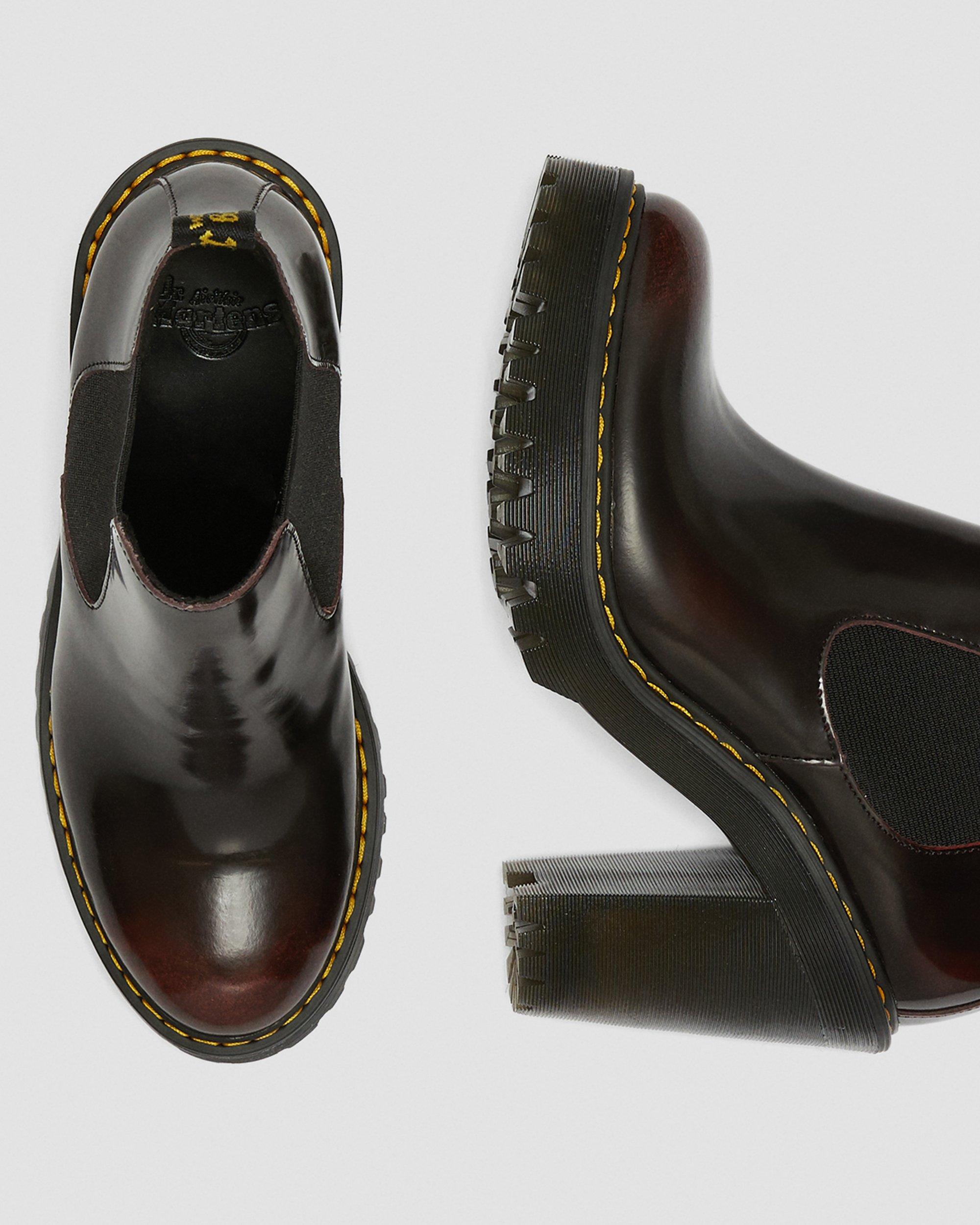 HURSTON LEDER CHELSEA BOOTS in Cherry Red | Dr. Martens