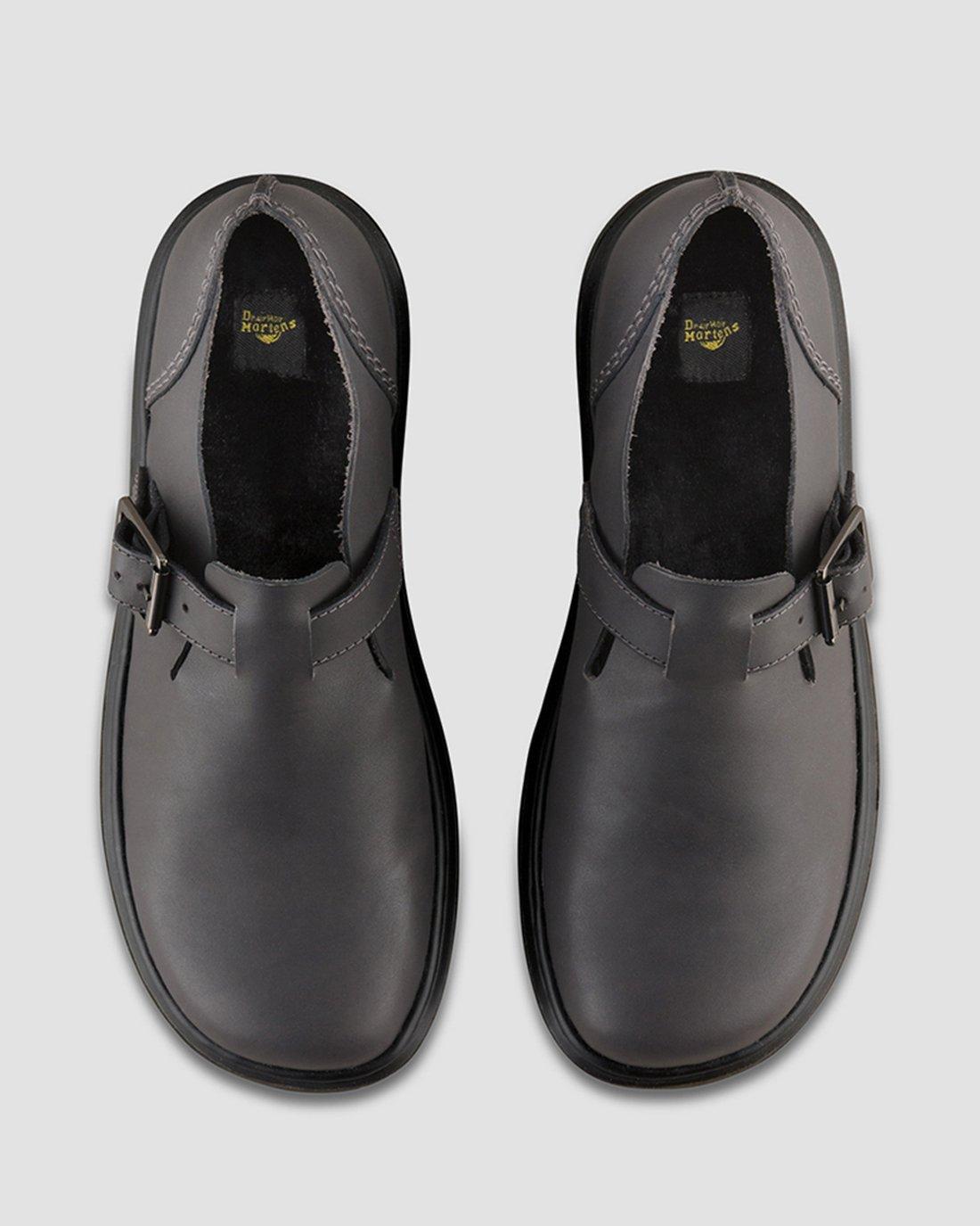 Dr.Martens Patricia Black Womens Leather Slip-on Low-profile Shoes 