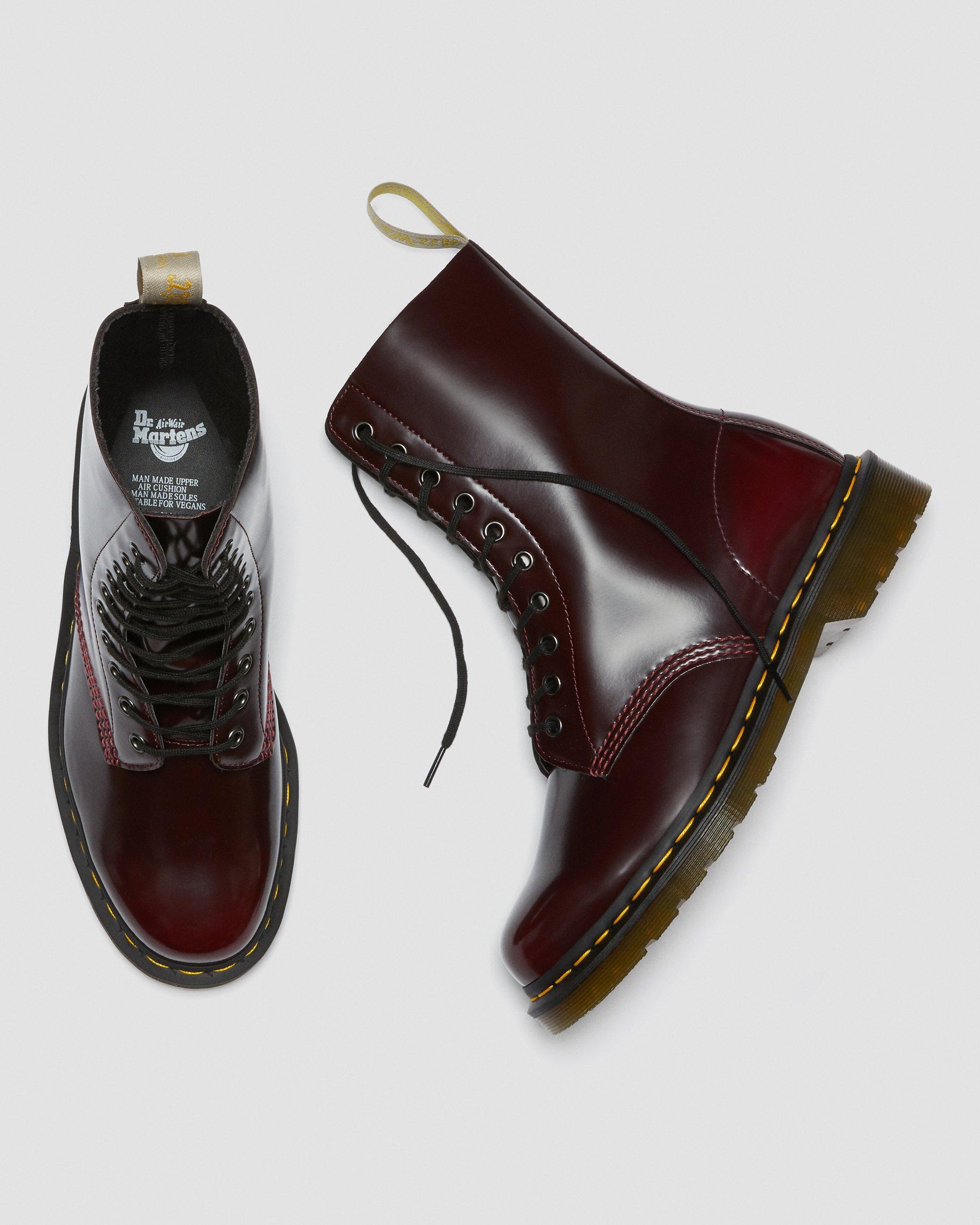 VEGAN 1490 HIGH BOOTS in Cherry Red