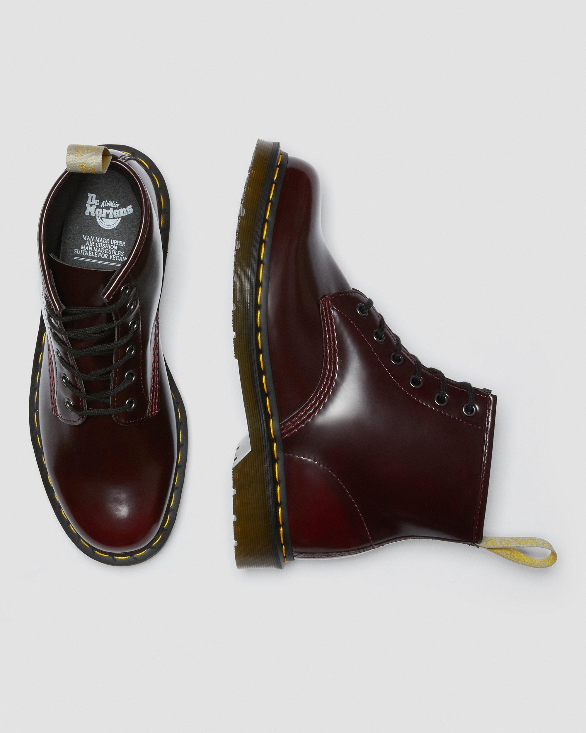 Vegan 101 Ankle Boots in CHERRY RED | Dr. Martens™