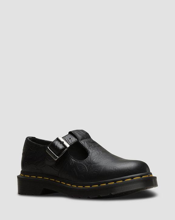 Polley Floral Emboss in Black | Dr. Martens Polley Floral Emboss in Black | Dr. Martens