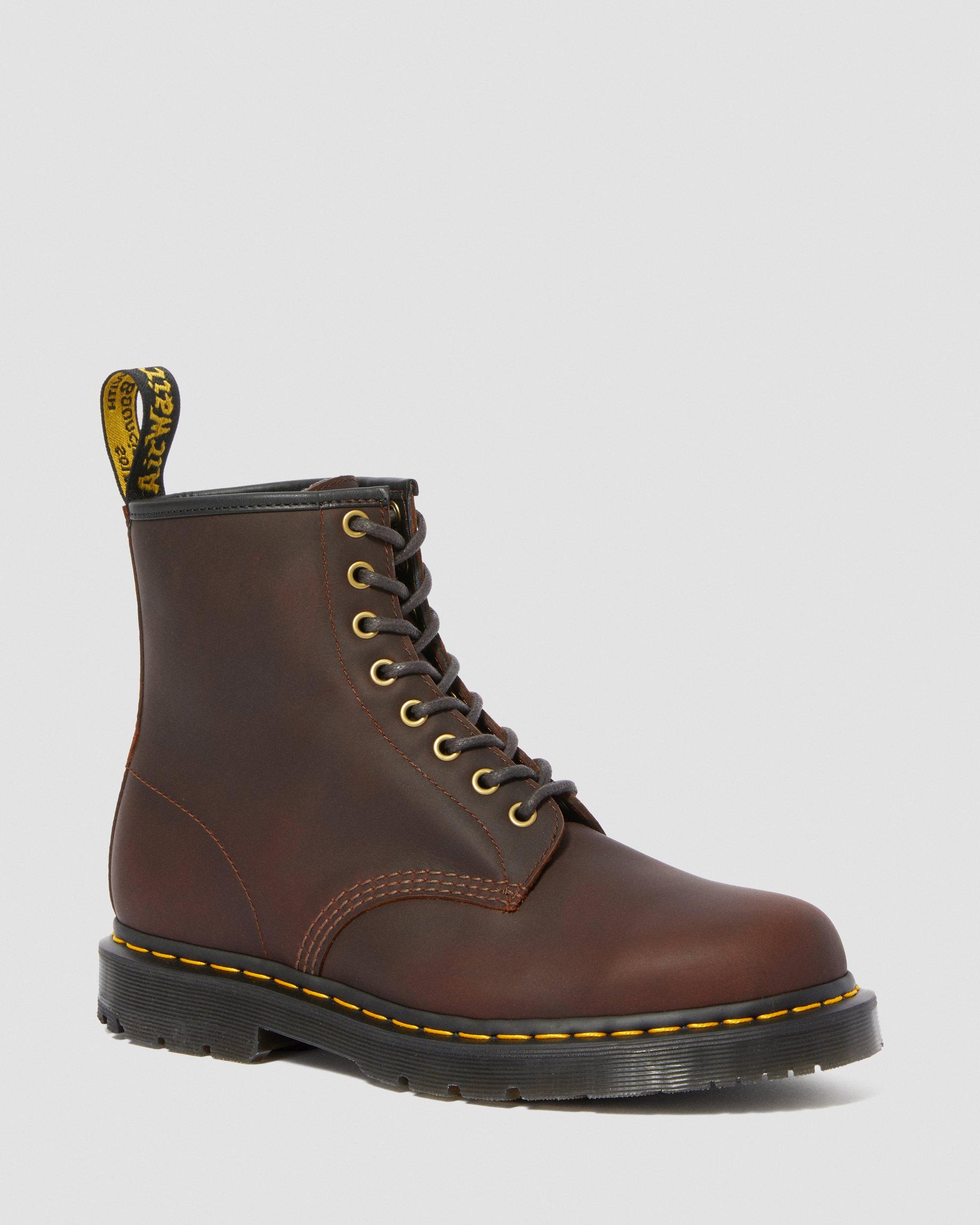 1460DM's Wintergrip Leather Ankle Boots in Cocoa