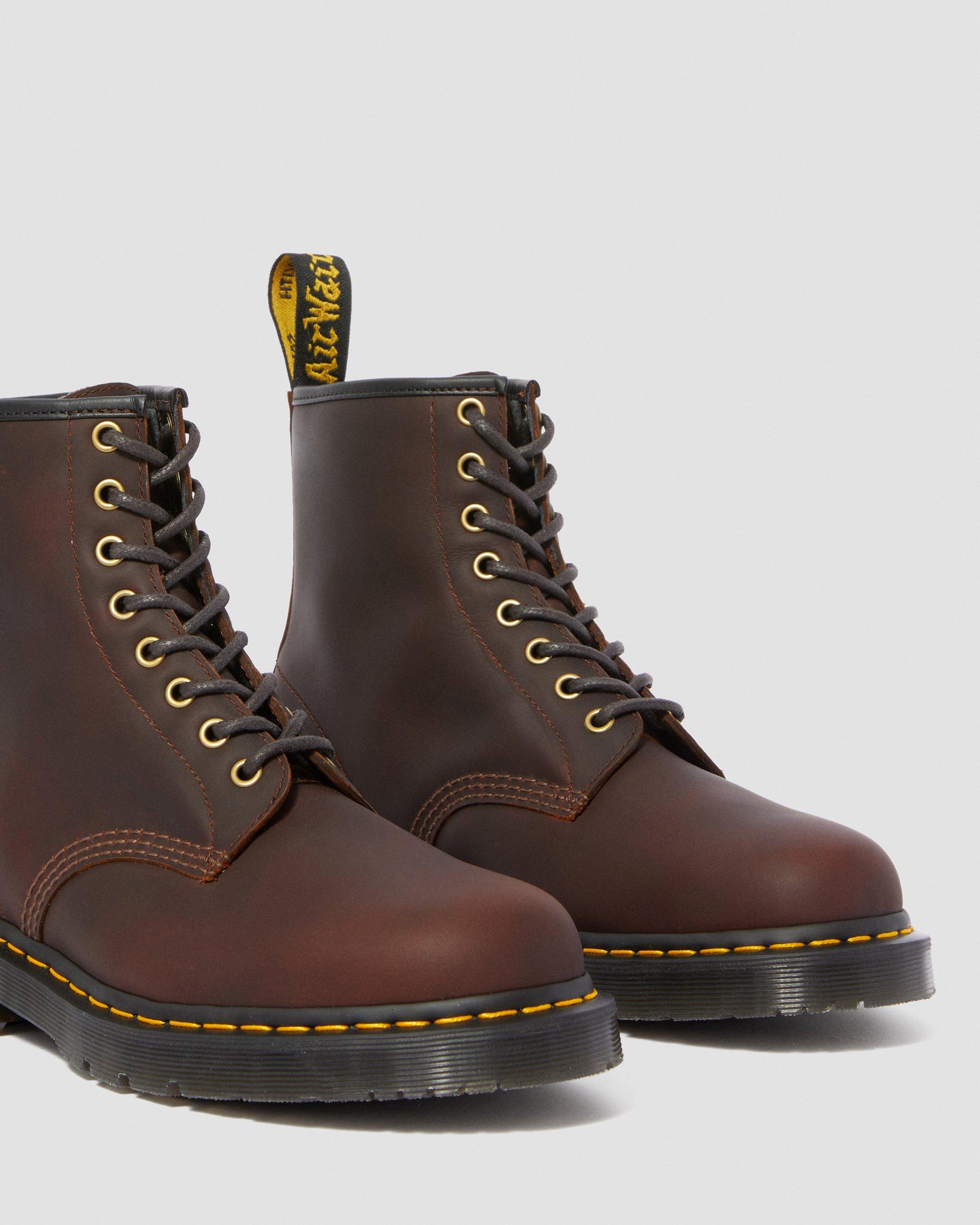 1460DM's Wintergrip Leather Ankle Boots in Cocoa | Dr. Martens