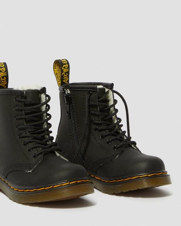 Toddler 1460 Faux Fur Lined Lace Up Boots Dr. Martens