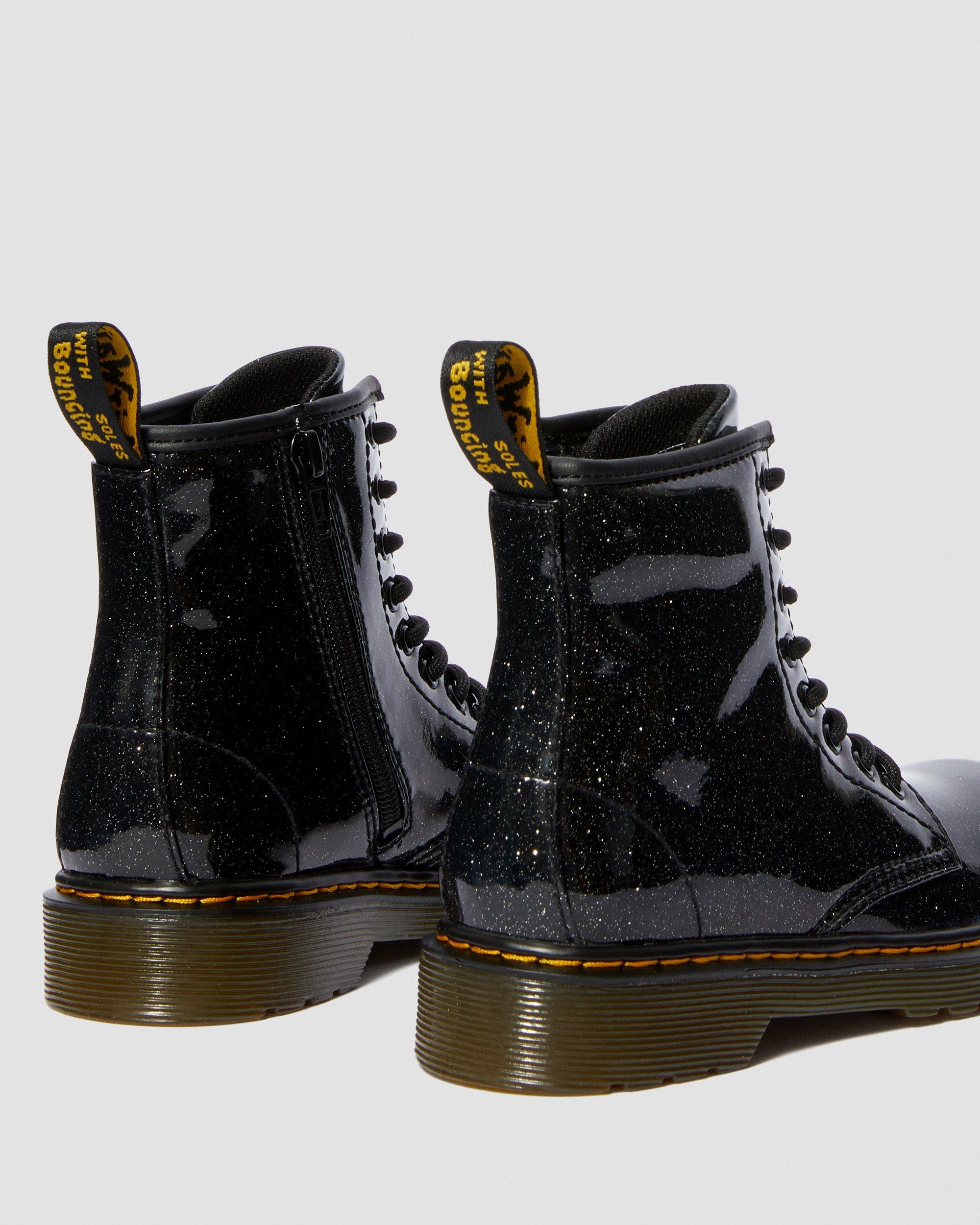 Lace 1460 in Glitter Black Junior Dr. Boots Up Martens |