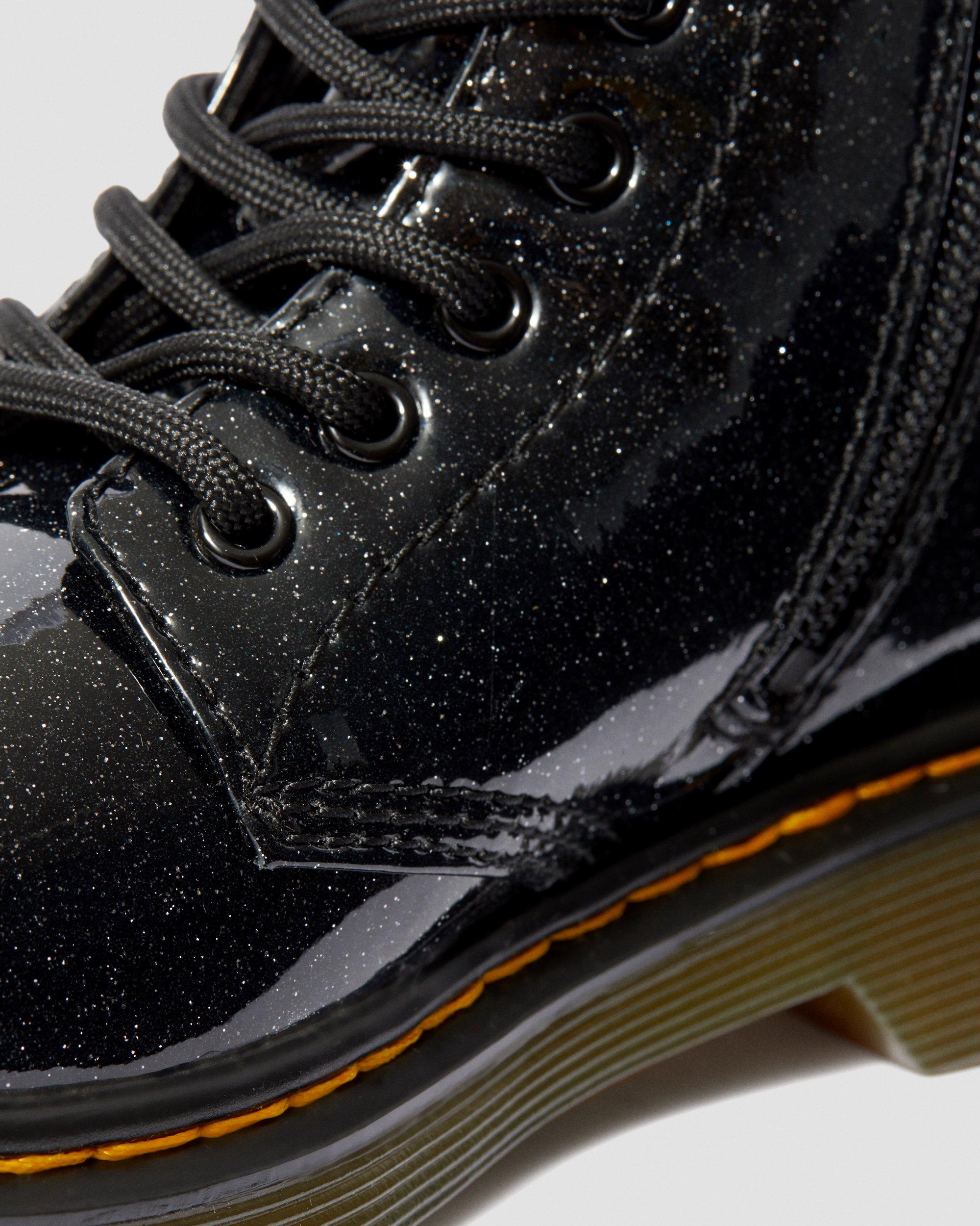 Black Dr. | Lace in 1460 Martens Junior Up Glitter Boots