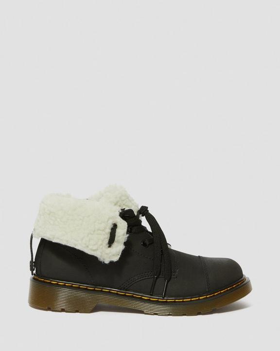 Youth Fur Lined Aimilita Leather Boots Dr. Martens