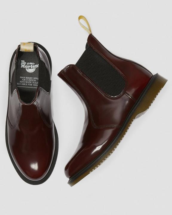 VEGAN FLORA CHELSEA BOOTS in Cherry Red | Dr. Martens