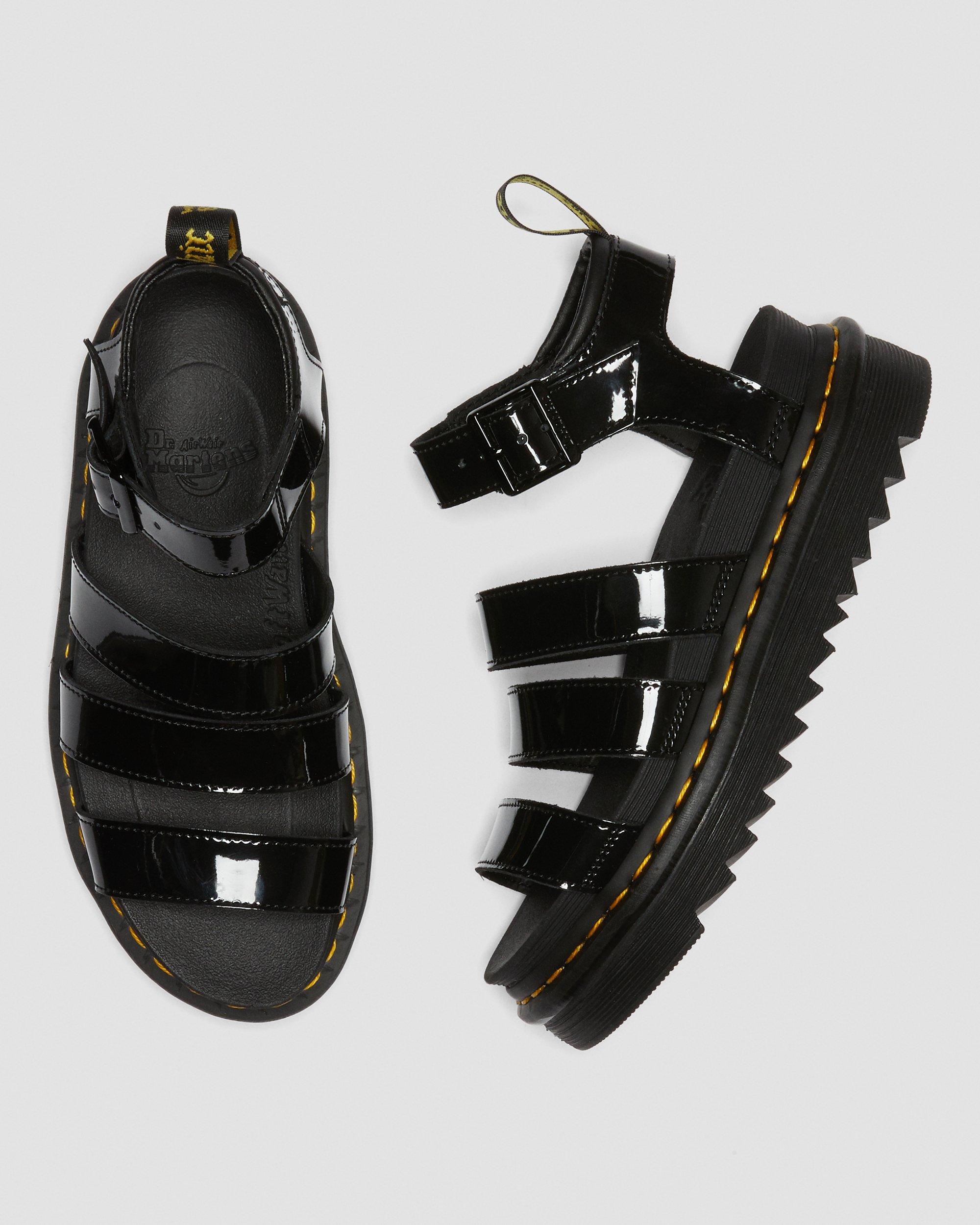 Sandali in pelle verniciata Blaire stile gladiatore