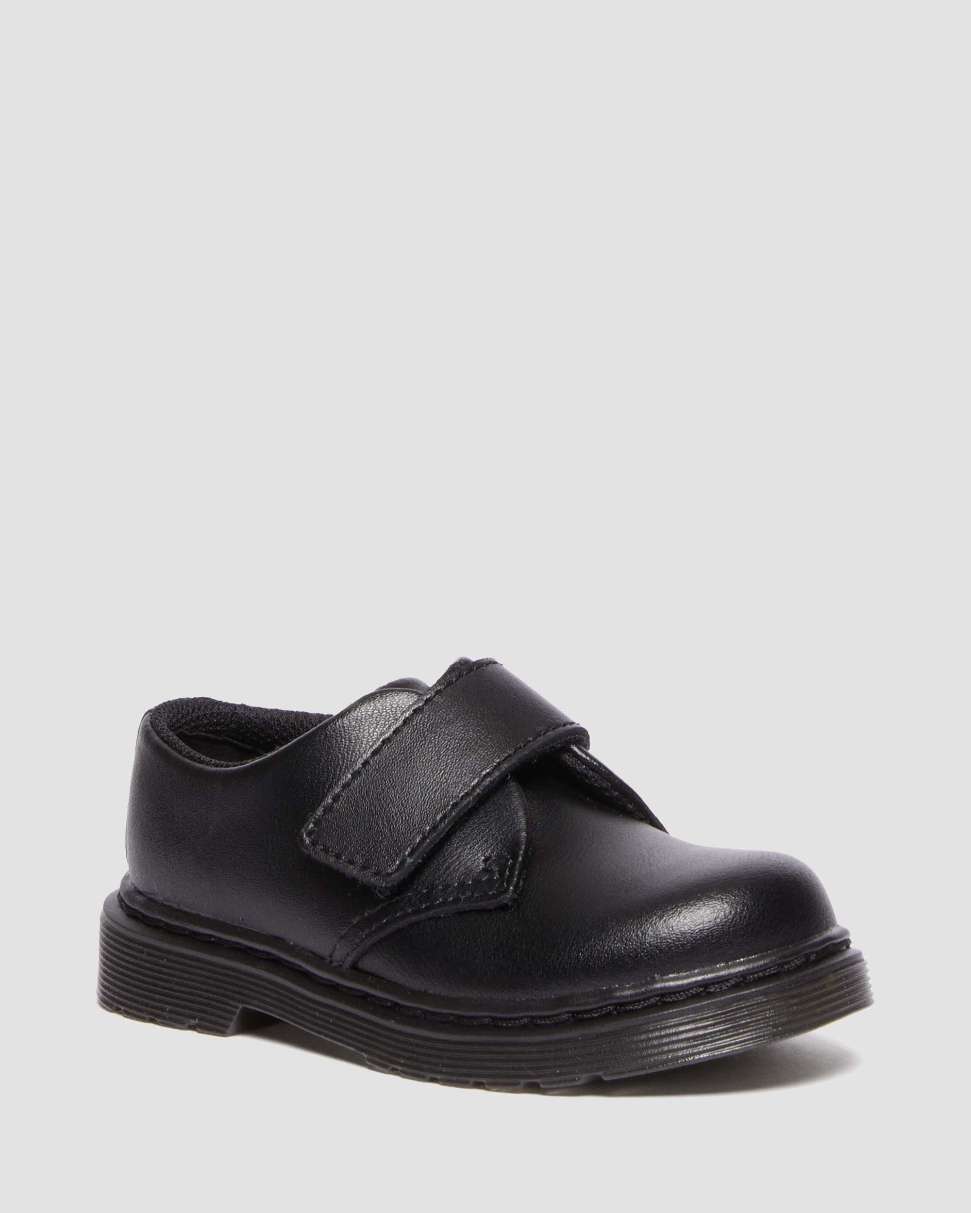 Toddler Kamron Leather Strap Velcro Oxford Shoes in Black