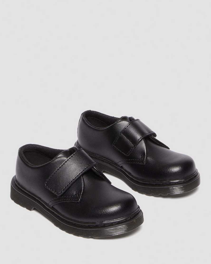Toddler Kamron Leather Strap Velcro Oxford Shoes BlackKAMRON T LAMPER PRIMI PASSI Dr. Martens