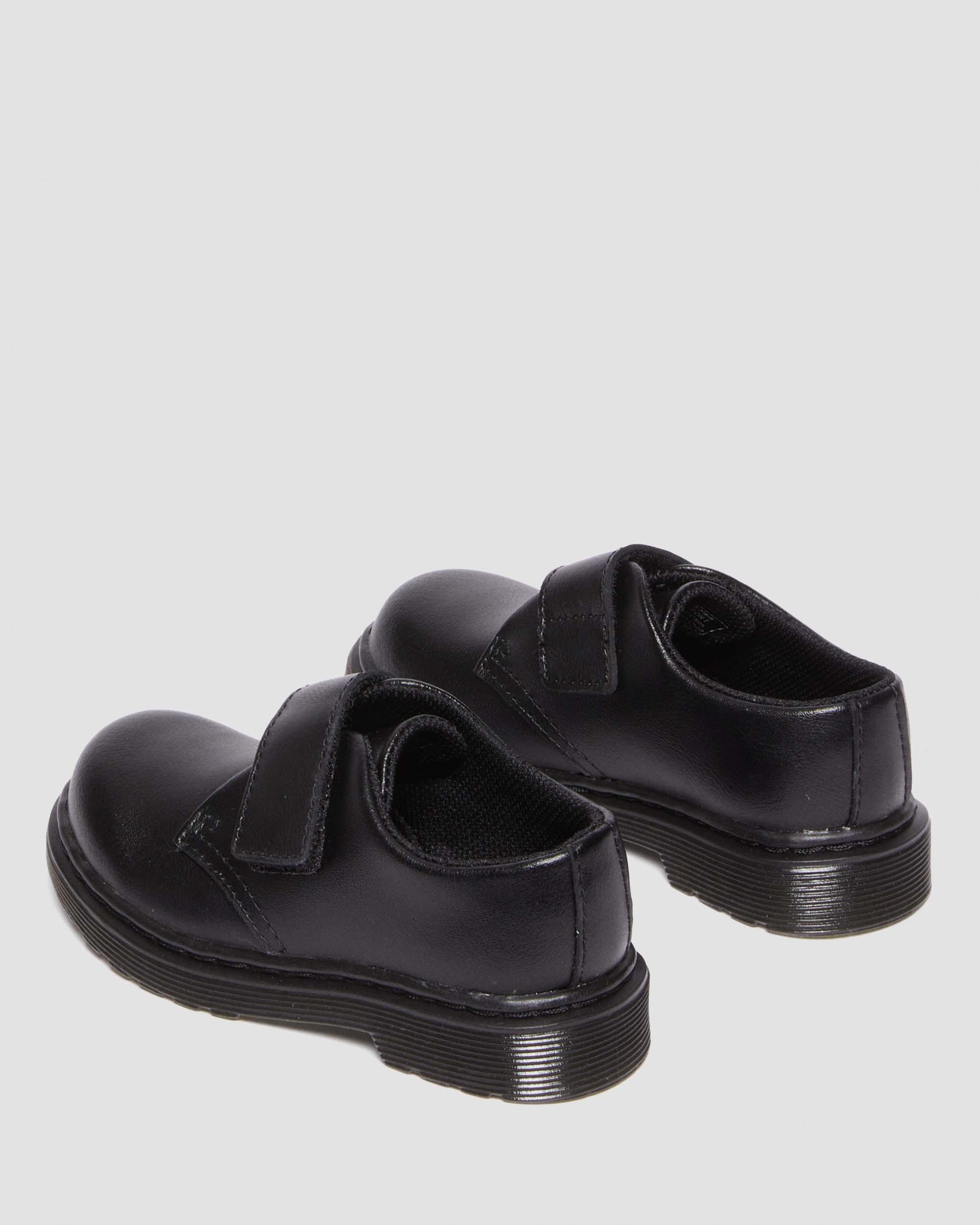 Toddler Kamron Leather Strap Velcro Oxford Shoes in Black