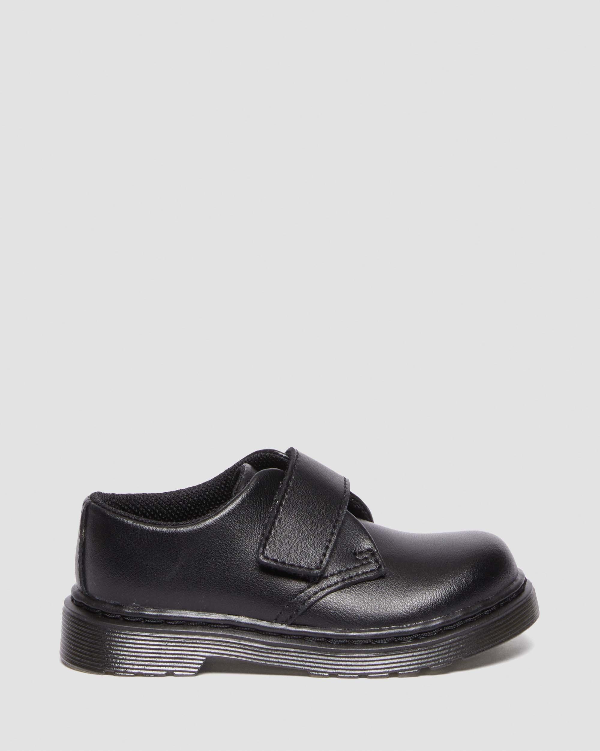 Toddler Kamron Leather Strap Velcro Oxford Shoes in Black