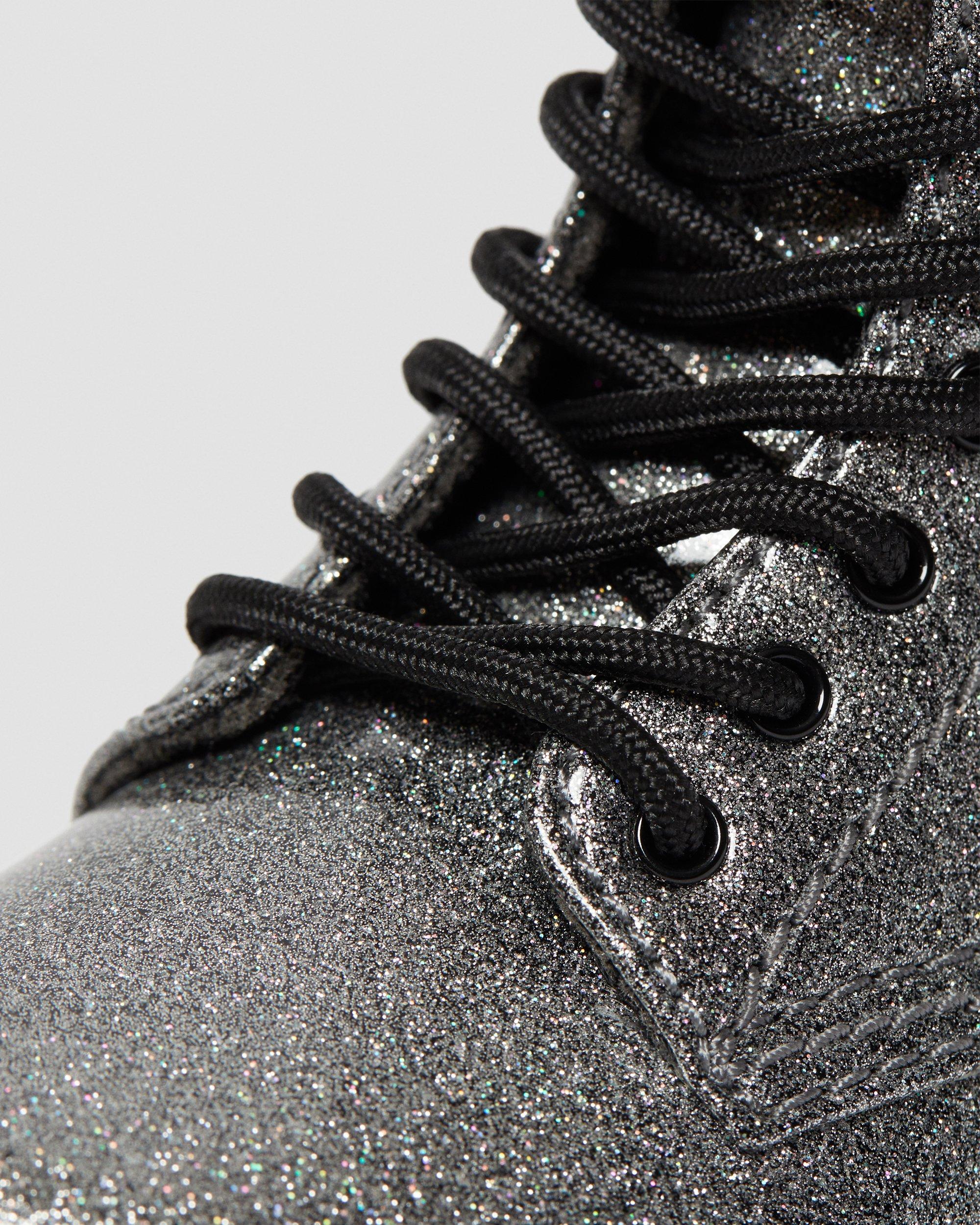 1460 GLITTER TODDLER ANKLE BOOTS in Gunmetal | Dr. Martens display picture 1