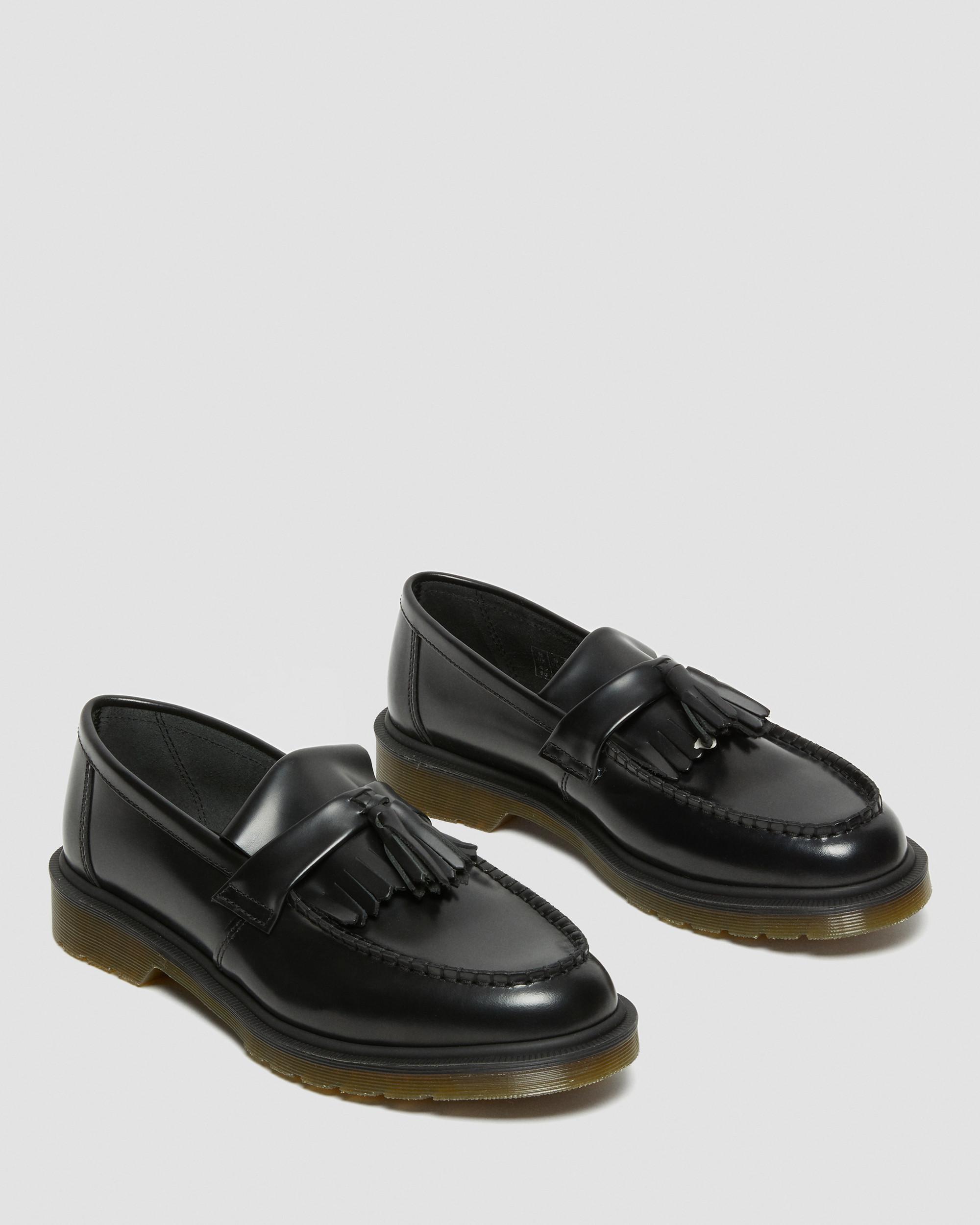 Leather Boots Shoes Black R24369001 Dr.Martens Adrian Tassle Loafer 