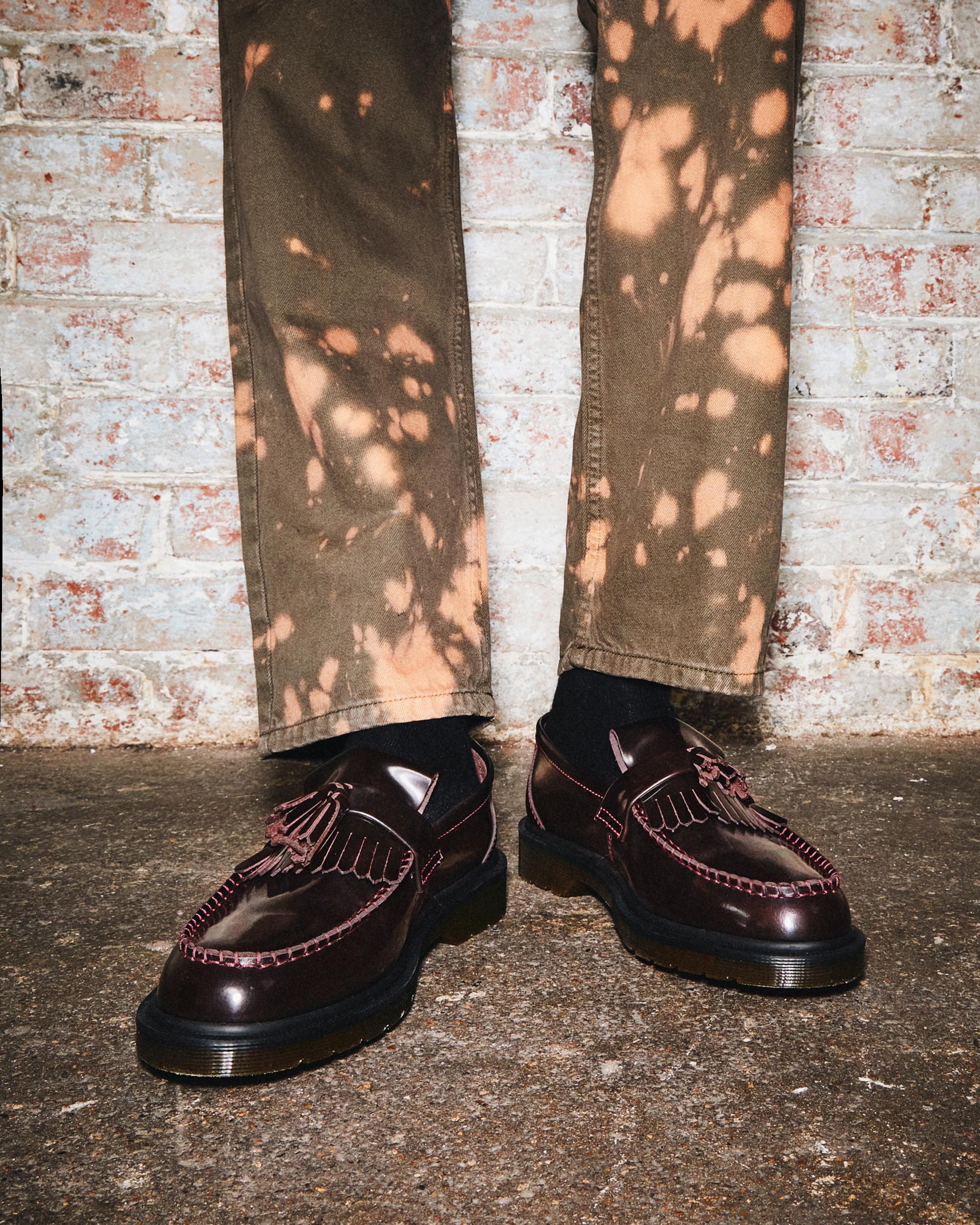 Adrian Arcadia Leather Tassel Loafers, Cherry Red | Dr. Martens