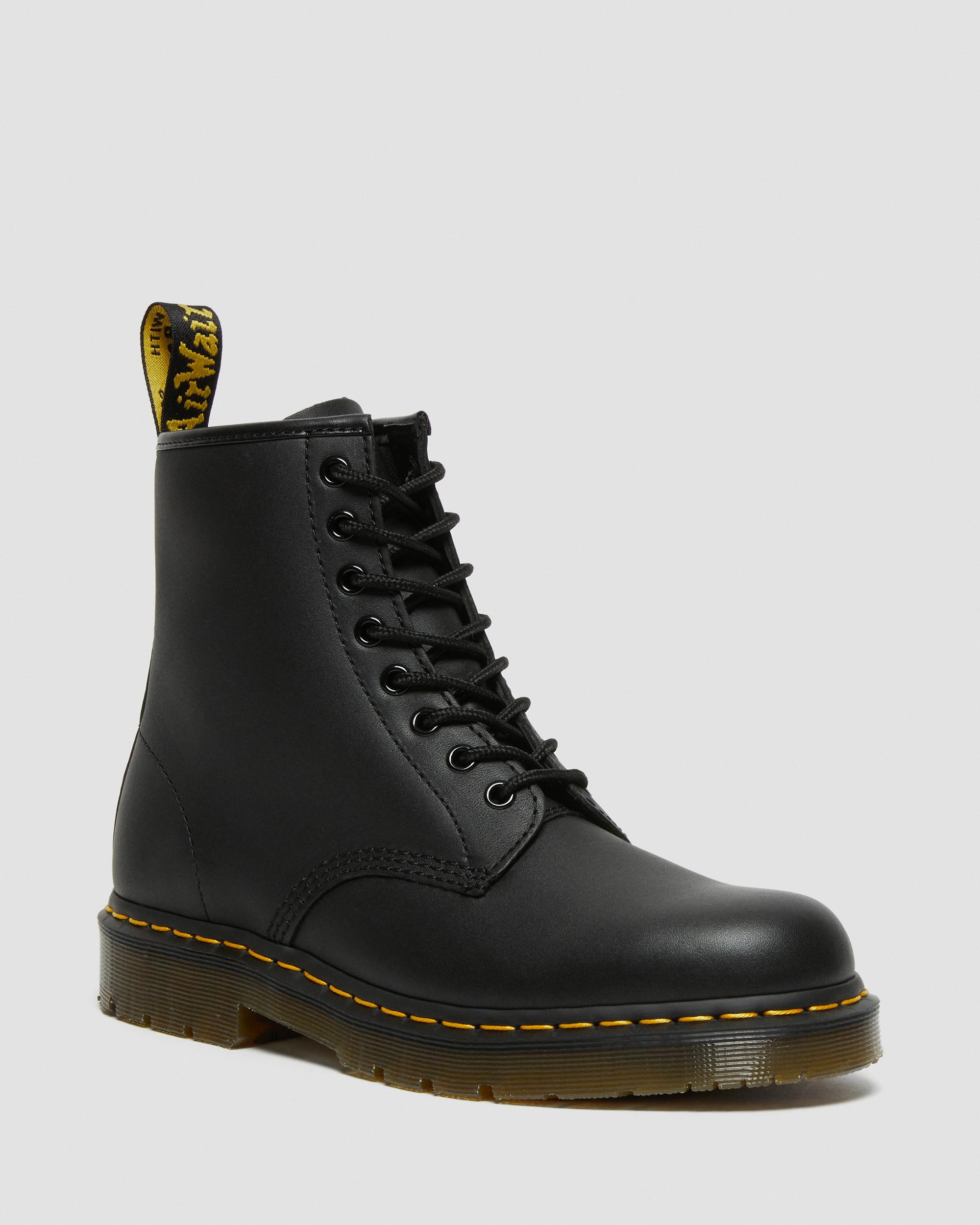 1460 Slip Resistant Leather Lace Up Boots in Black | Dr. Martens