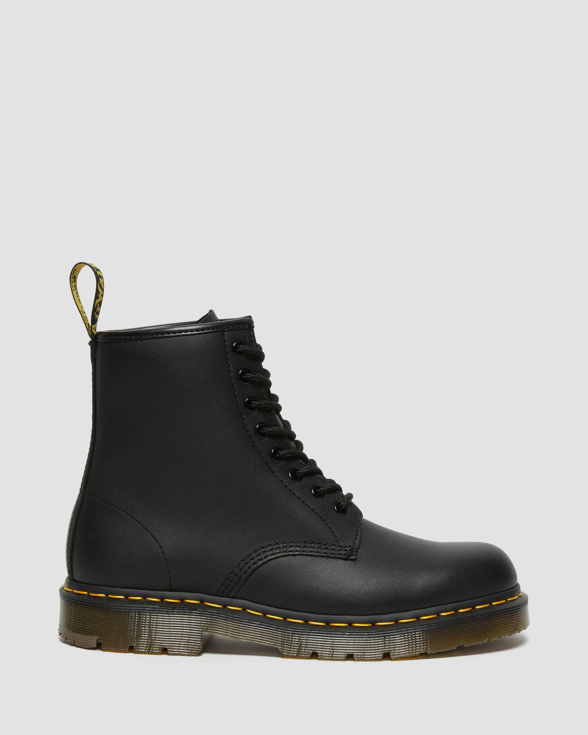 1460 Slip Resistant Leather Lace Up Boots in Black | Dr. Martens