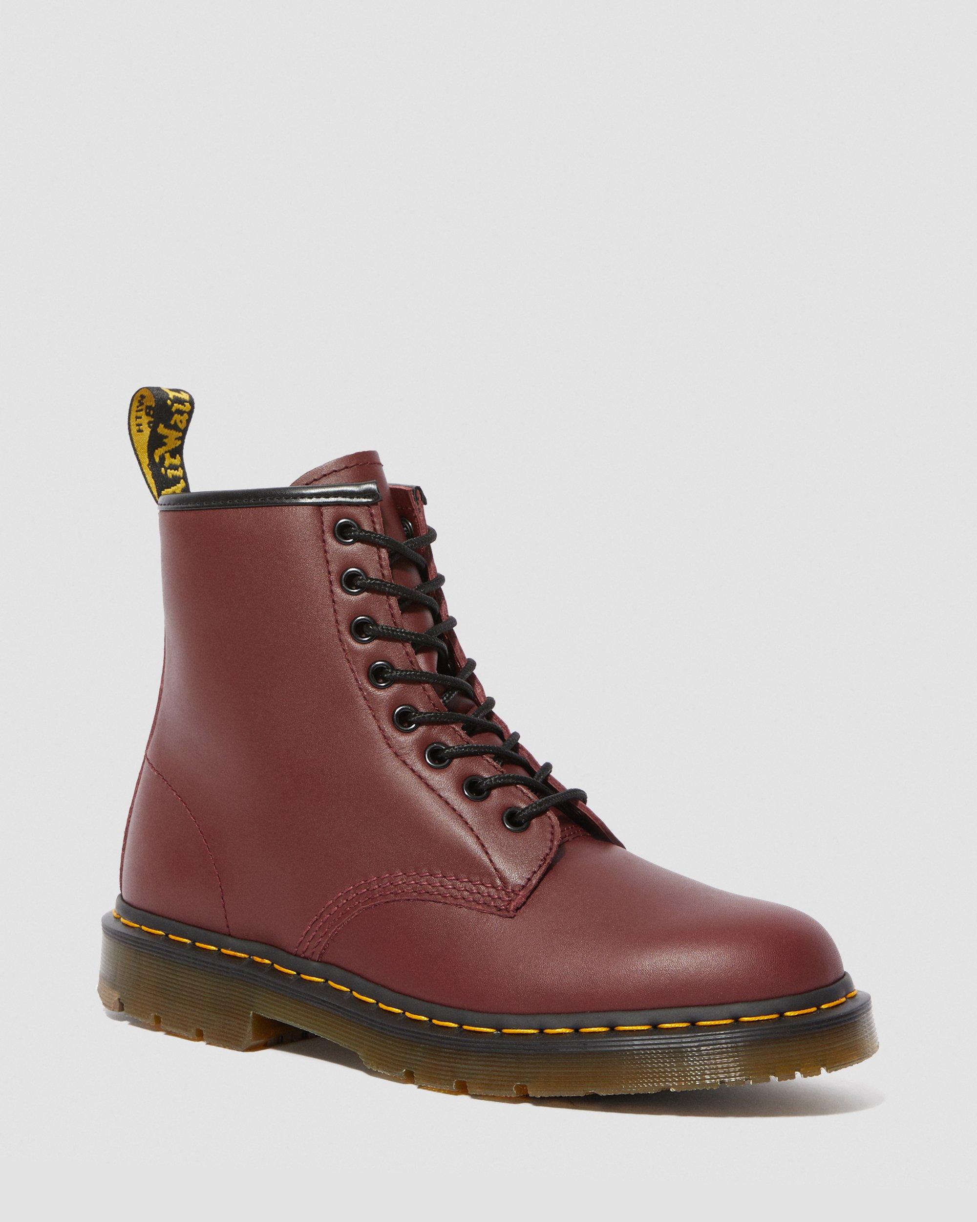 1460 Slip Resistant Leather Lace Up Boots in CHERRY RED | Dr. Martens™