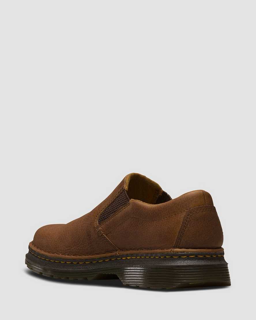 Boyle Men's Grizzly Leather Slip On Shoes | Dr. Martens