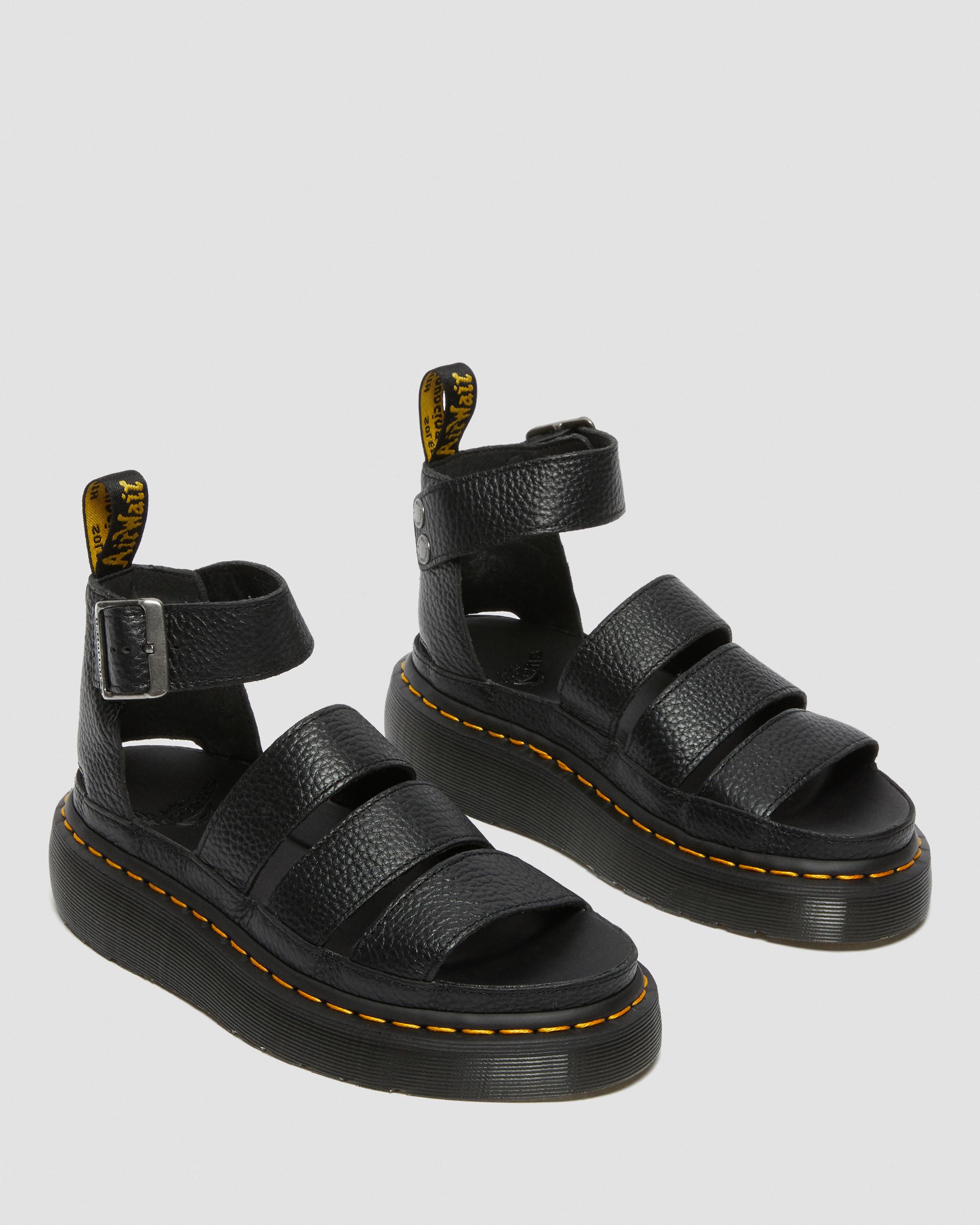 Clarissa II Women's Leather Platform Sandals in Black | Dr