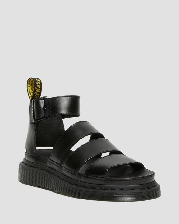 Clarissa II Women's Leather Strap Sandals in Black Brando Clarissa II Women's Leather Strap Sandals in Black Brando