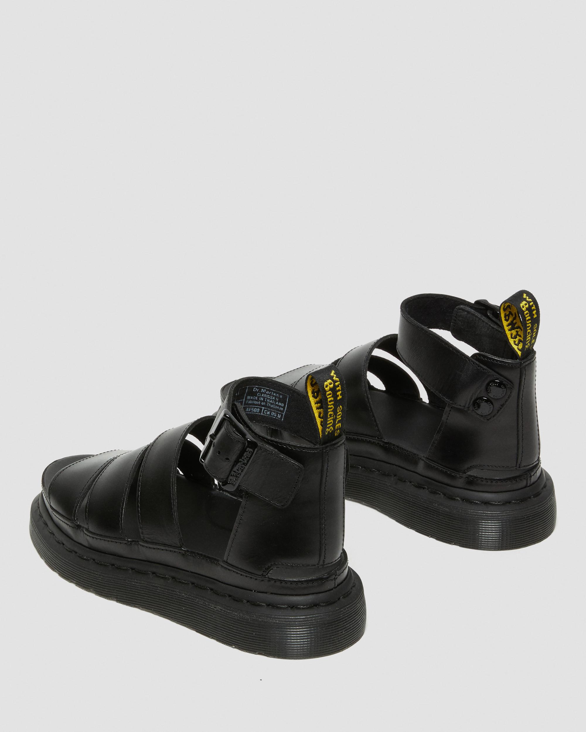 Clarissa II Women's Leather Strap Sandals in Black | Dr. Martens