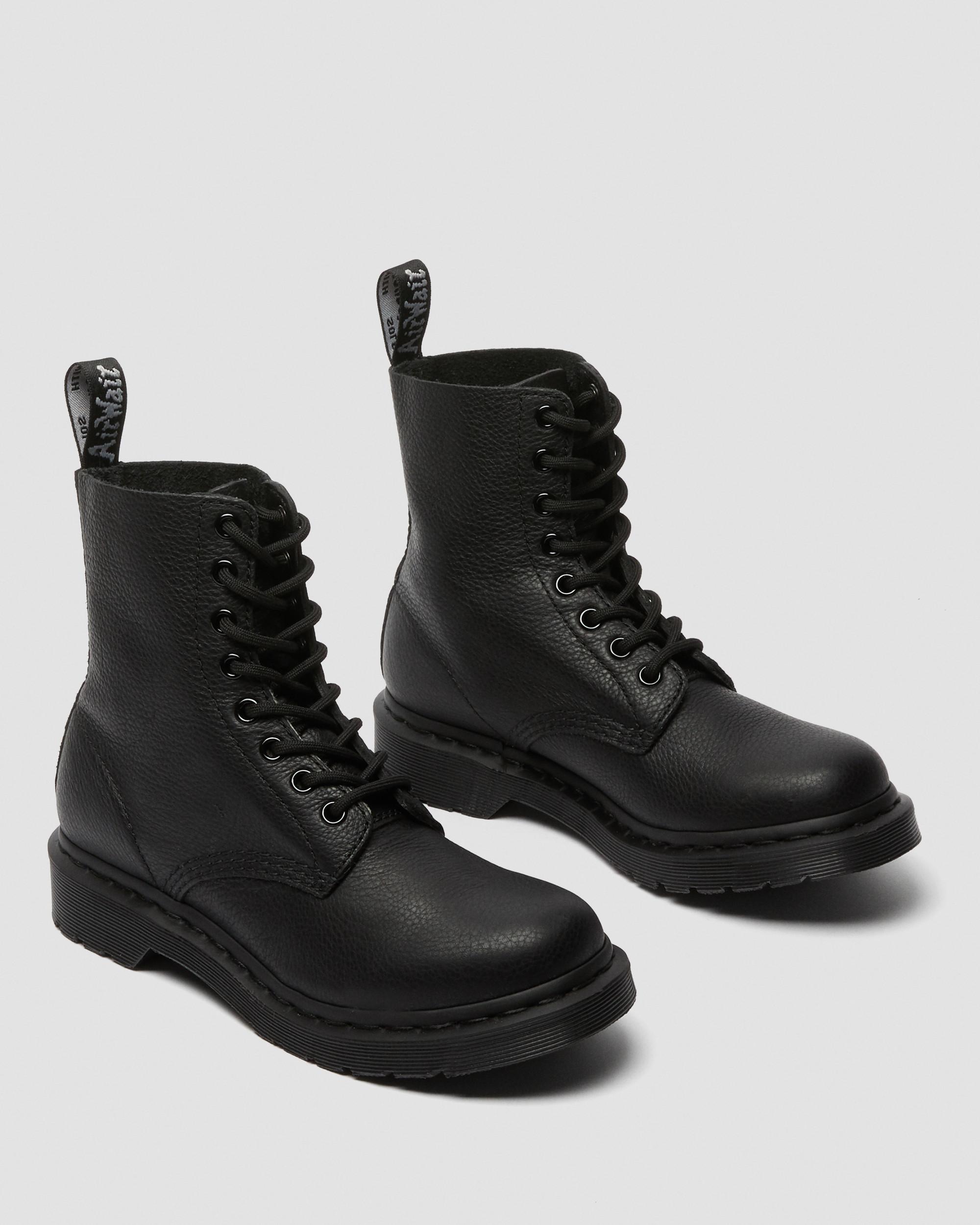 1460 Pascal Mono Lace Up Boots in Black | Dr. Martens