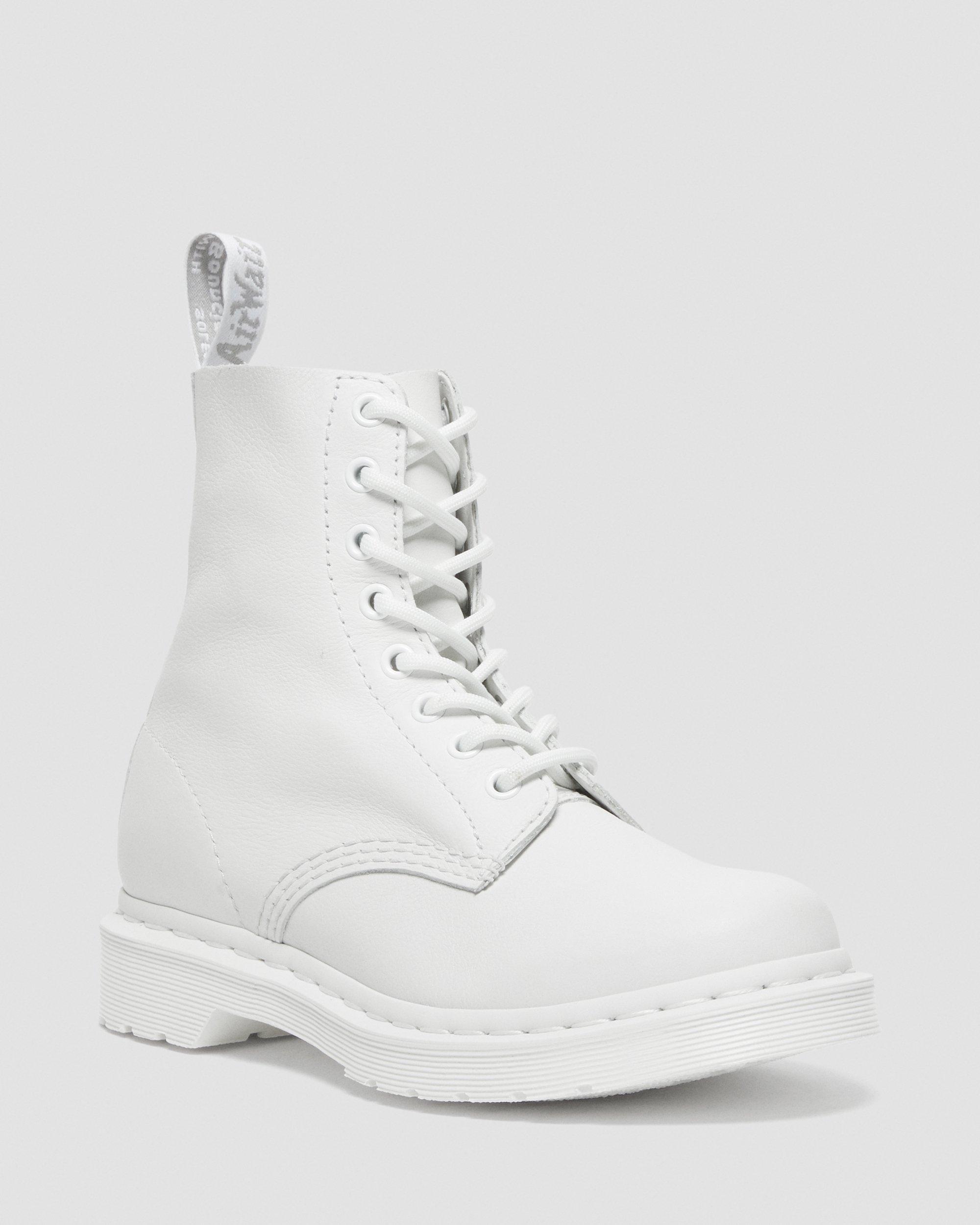 1460 Pascal Women's Mono Lace Up Boots, White | Dr. Martens