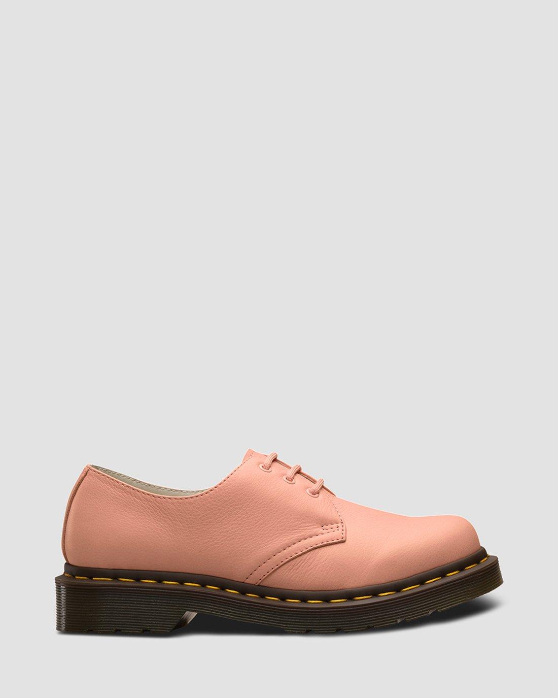 1461 Women's Virginia Leather Oxford Shoes in SALMON PINK | Dr