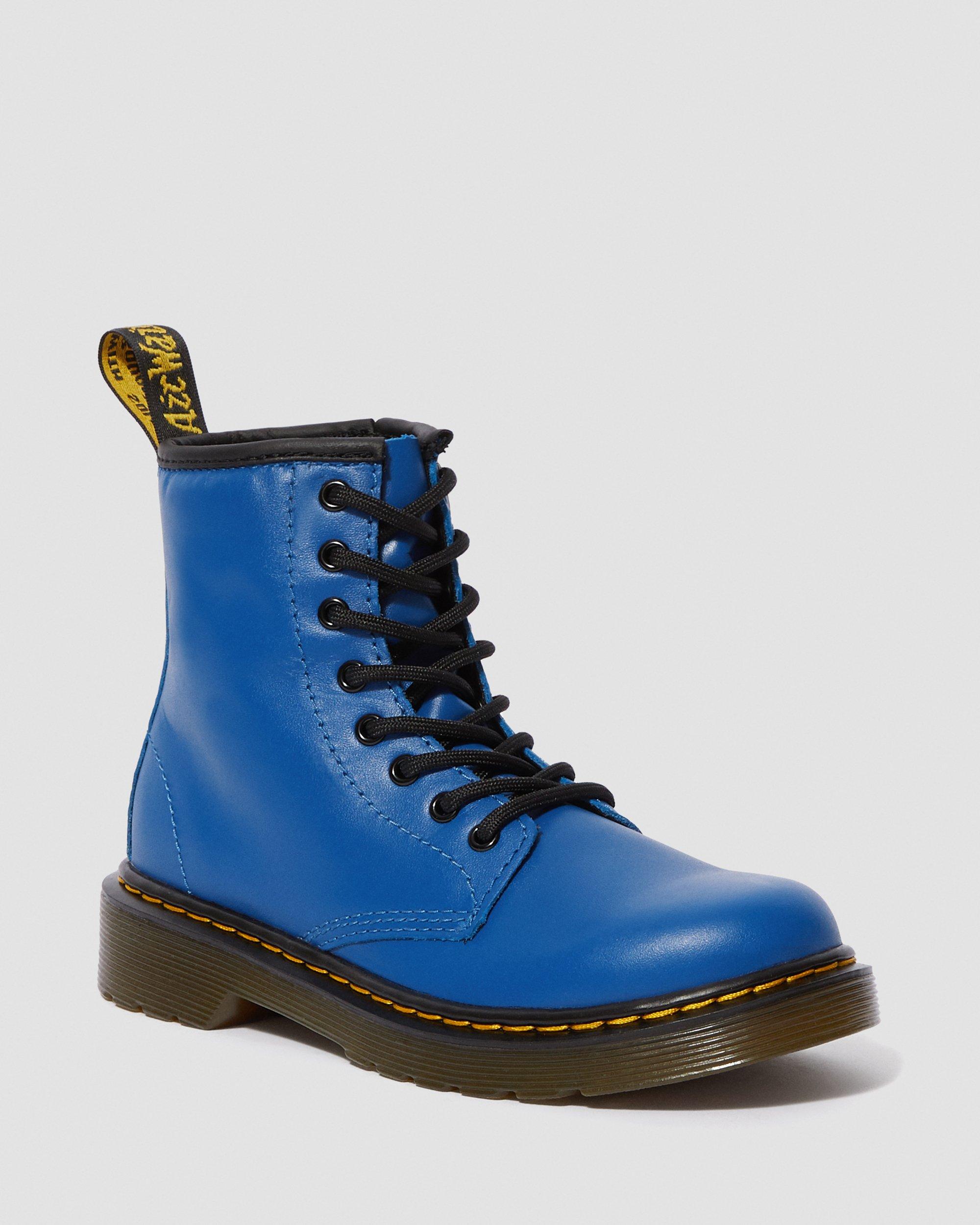 Junior 1460 Muted Leather Lace Up Boots in BLUE | Dr. Martens™