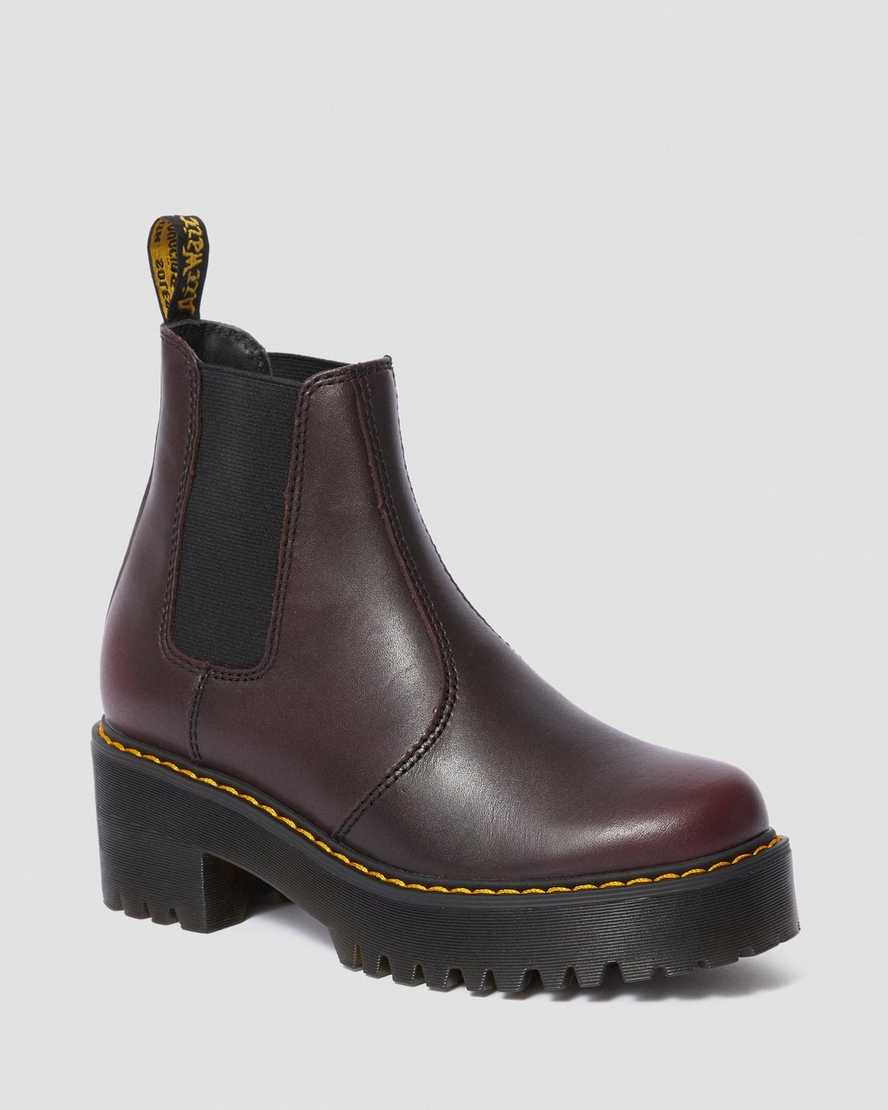 Rometty Women's Vintage Leather Platform Chelsea Boots | Dr Martens