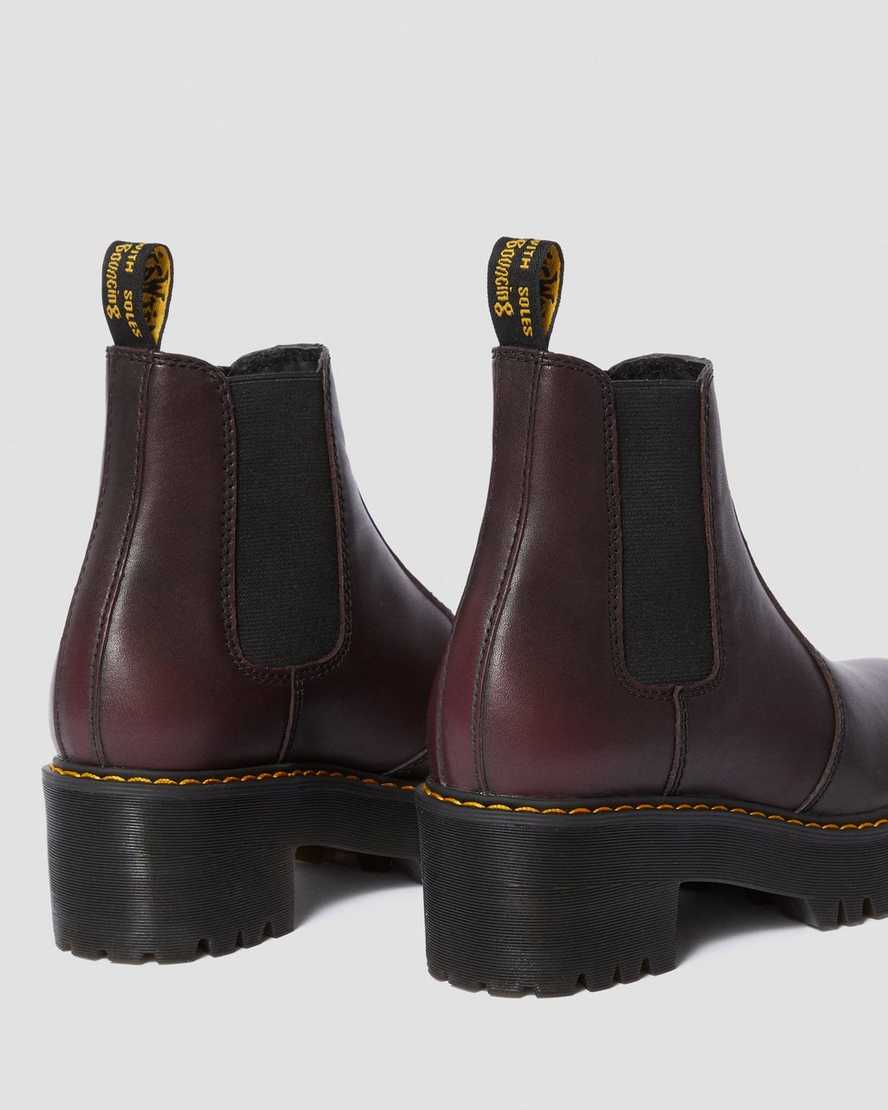 Rometty Women's Vintage Leather Platform Chelsea Boots Dr. Martens