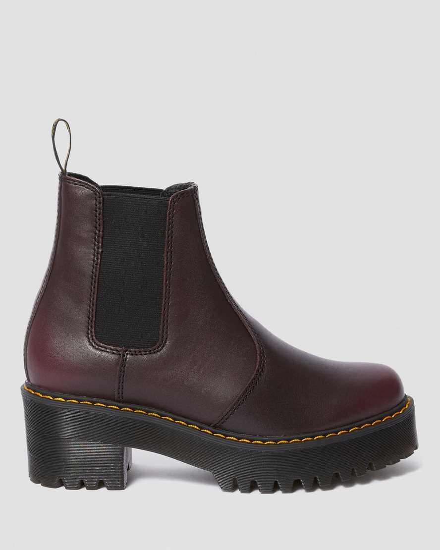 Rometty Women's Vintage Leather Platform Chelsea Boots Dr. Martens