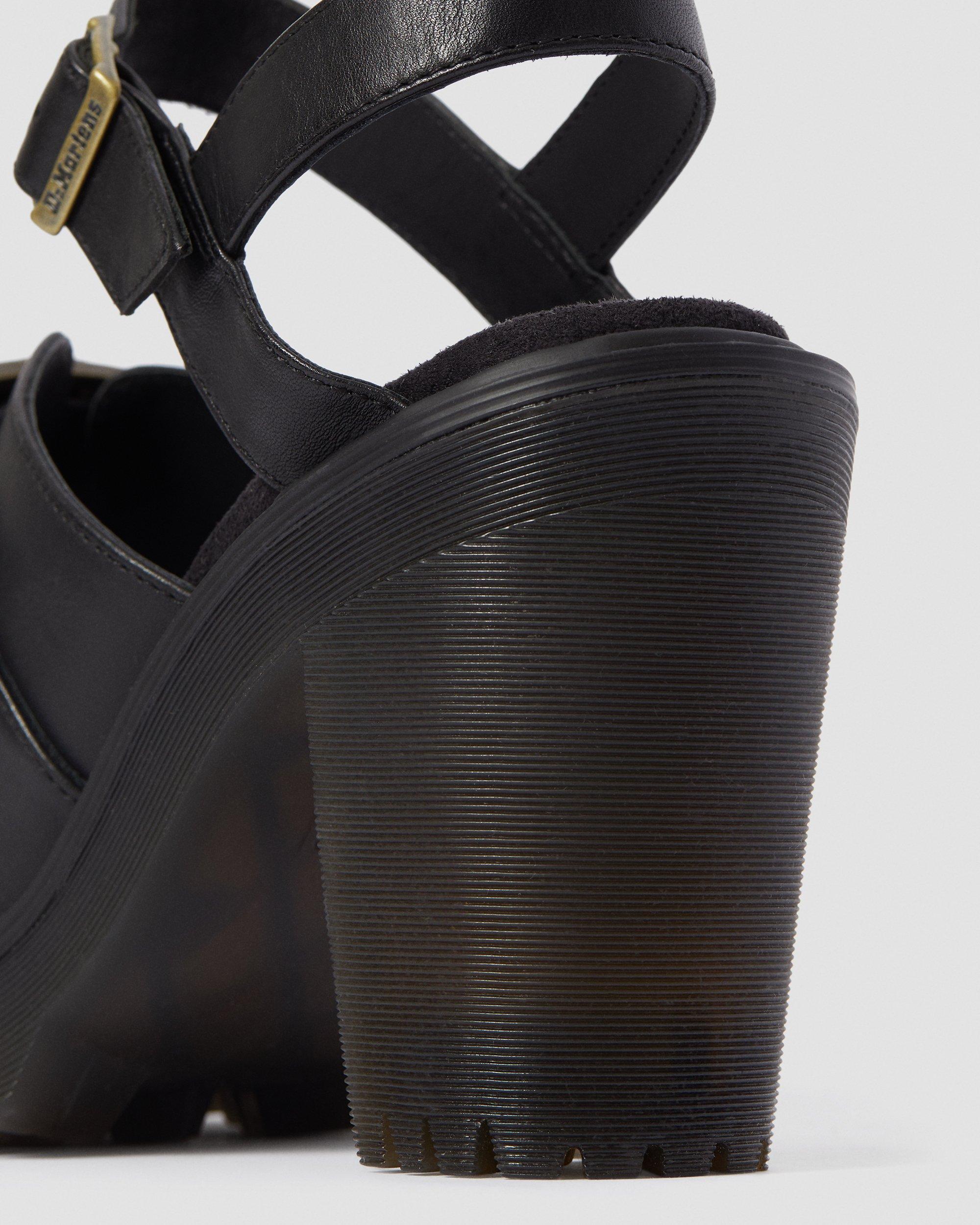 靴 Dr.Martens SEIRENE GRANIK BUCKLE SANDAL Granik Women's Leather Heeled Sandals in BLACK | Dr. Martens™