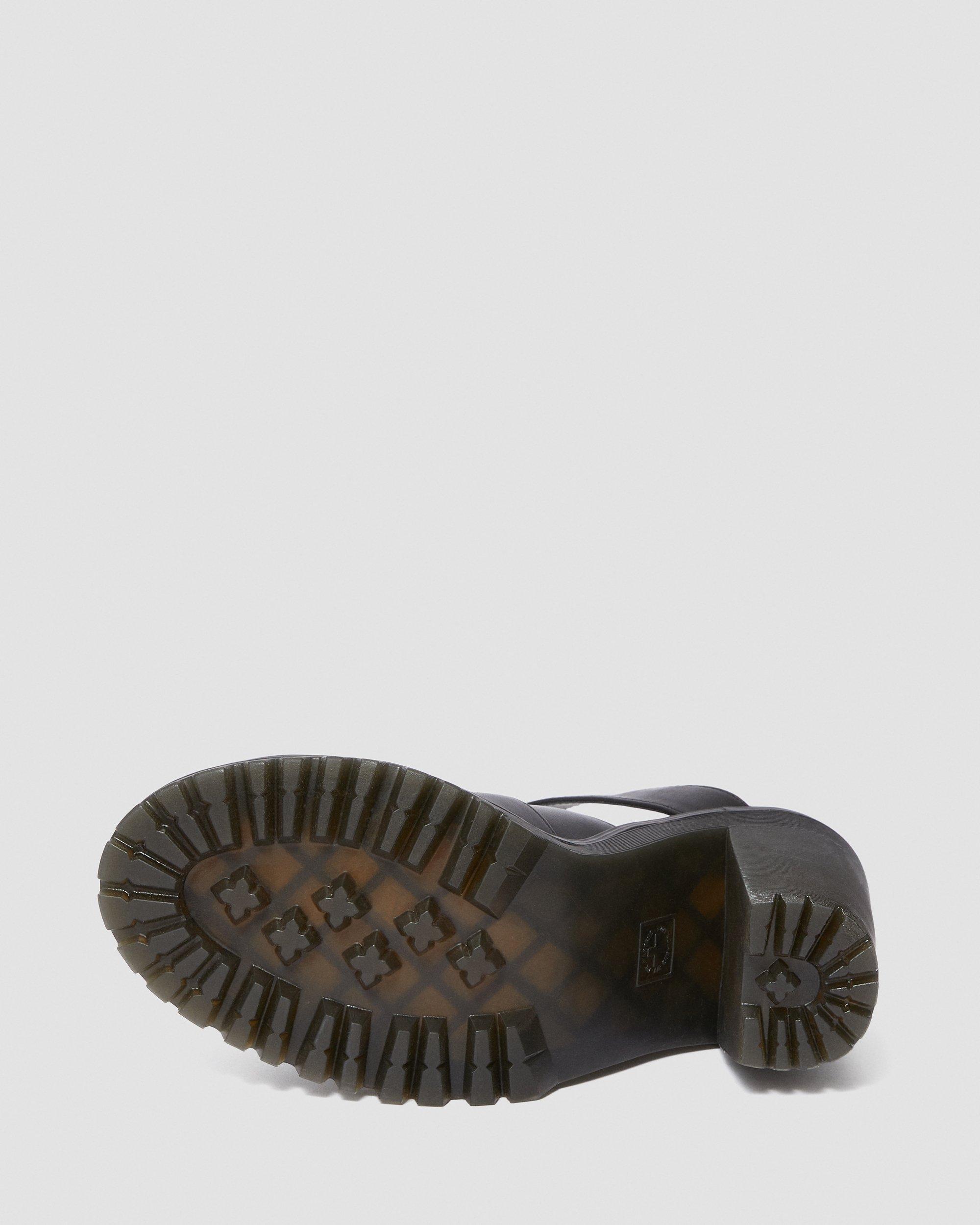 Granik Women's Leather Heeled Sandals in BLACK | Dr. Martens™
