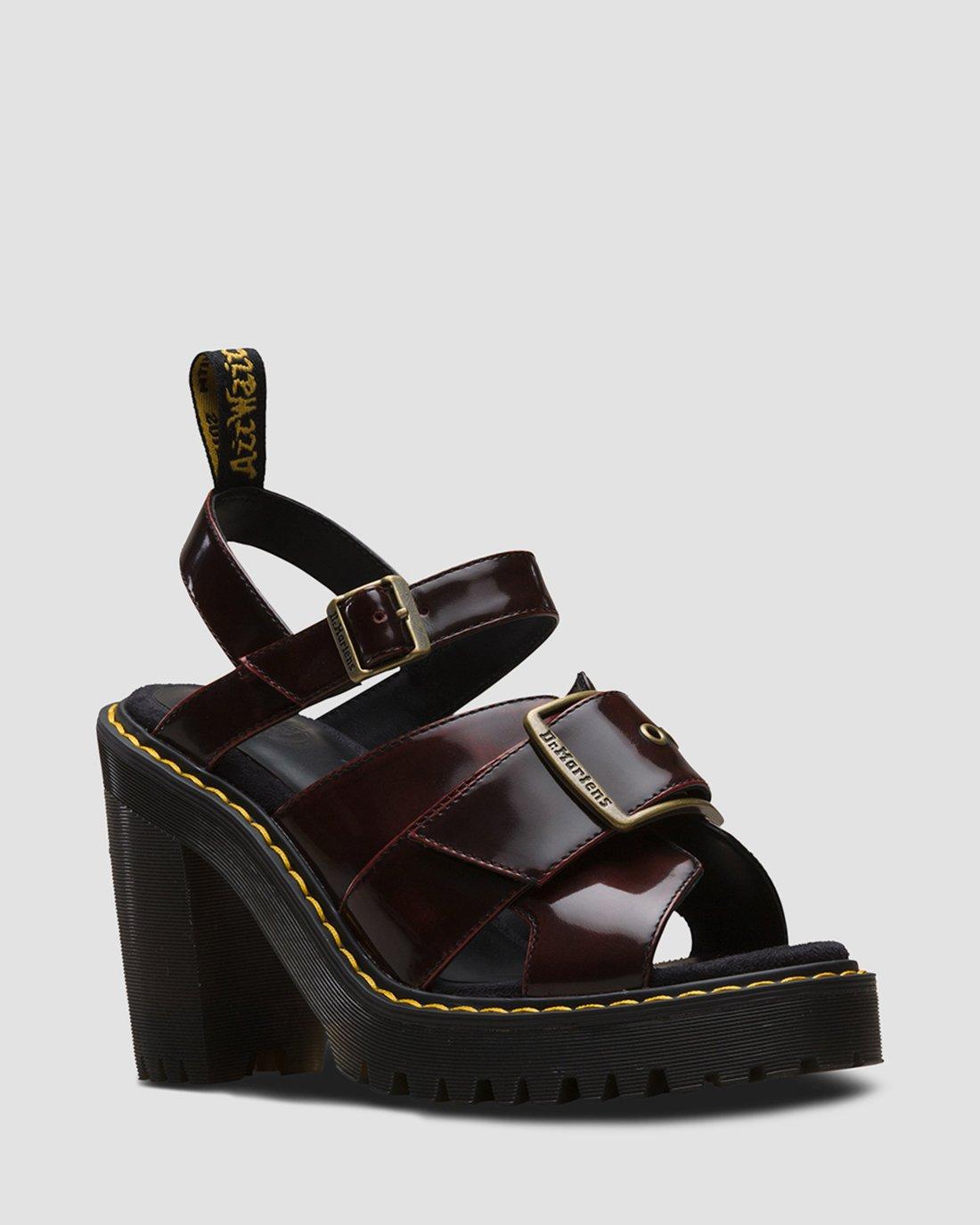 靴 Dr.Martens SEIRENE GRANIK BUCKLE SANDAL Granik Arcadia in CHERRY RED | Dr. Martens™