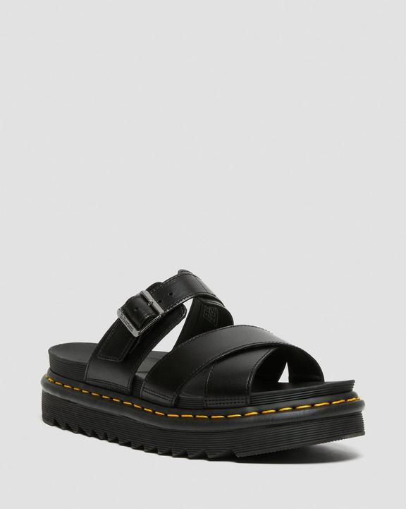 Ryker Leather Strap Slide Sandals Dr. Martens