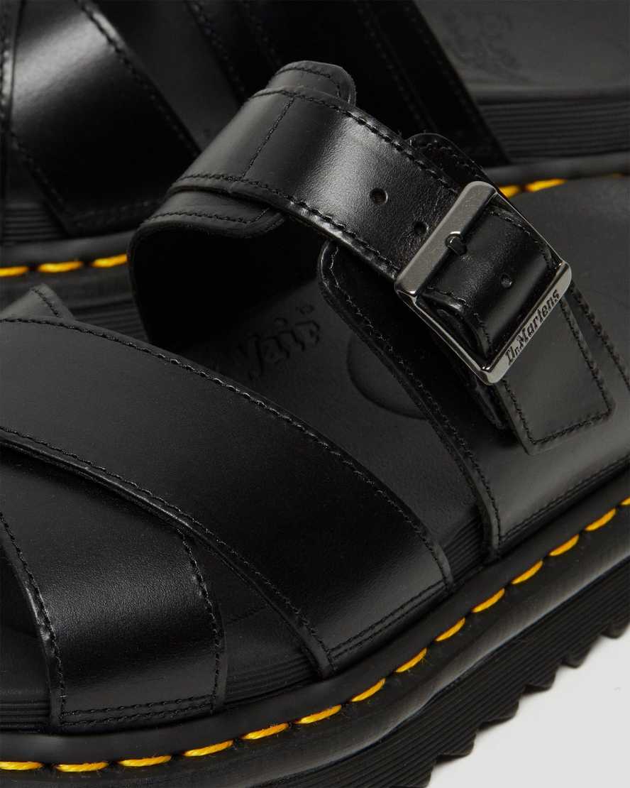 Ryker Leather Strap Slide Sandals | Dr Martens