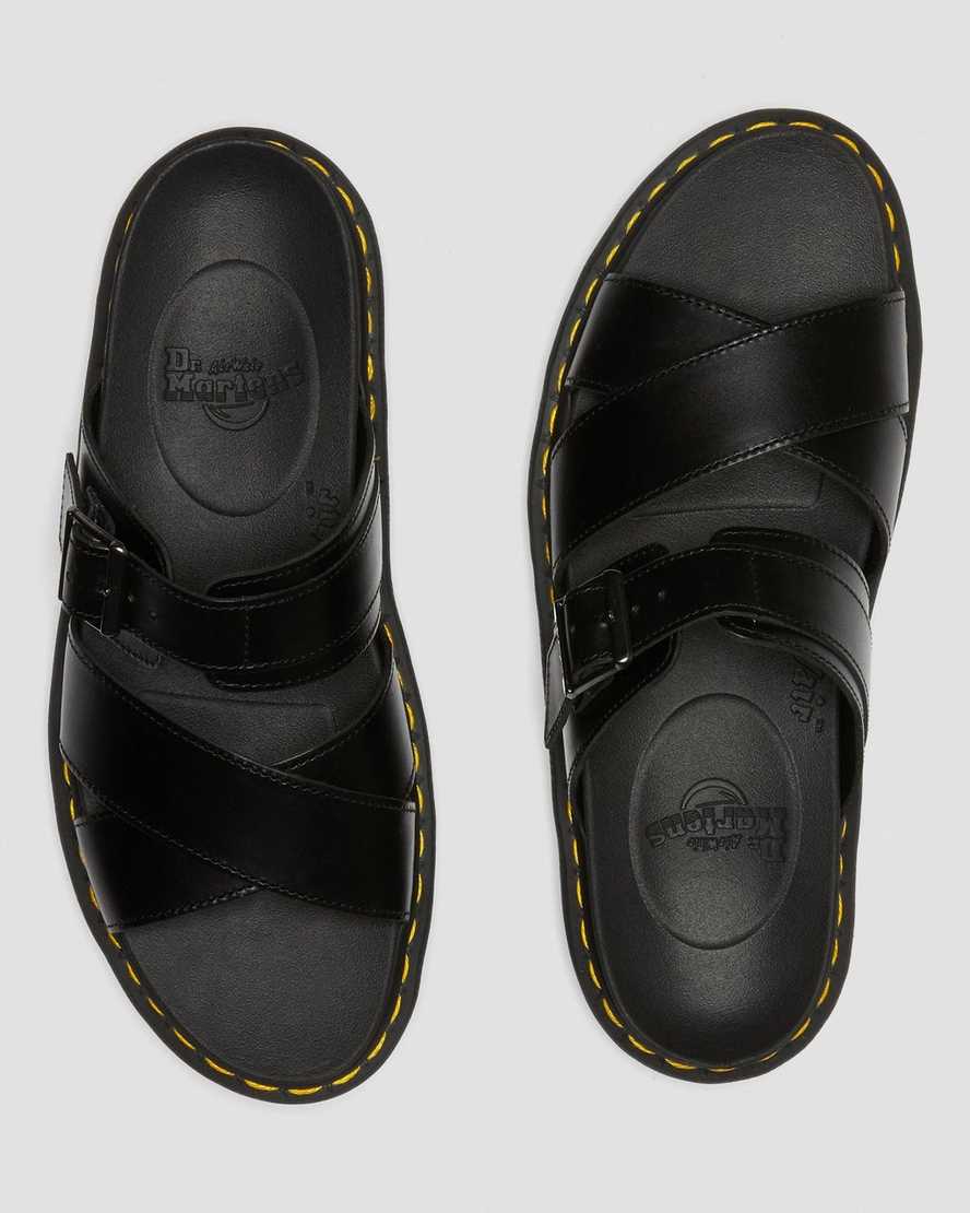 Ryker Leather Strap Slide Sandals | Dr Martens