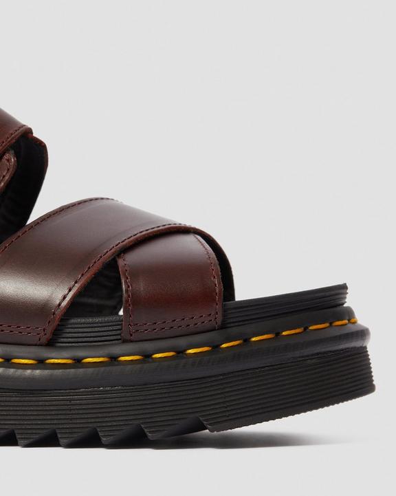 Ryker Leather Strap Slide Sandals Dr. Martens