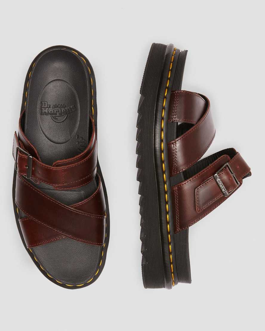 Ryker Leather Strap Slide Sandals | Dr. Martens