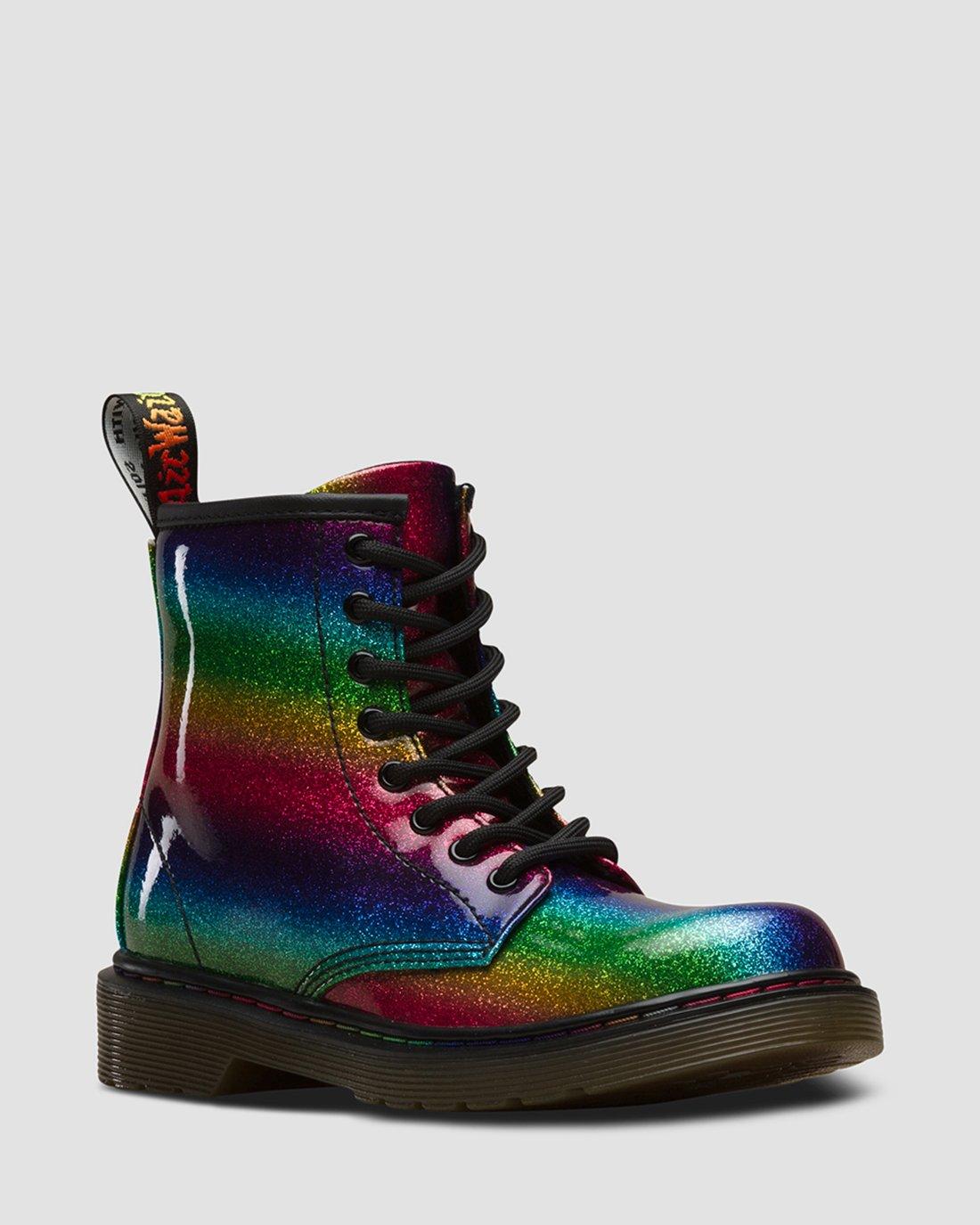 Junior 1460 Ombre Glitter in Rainbow