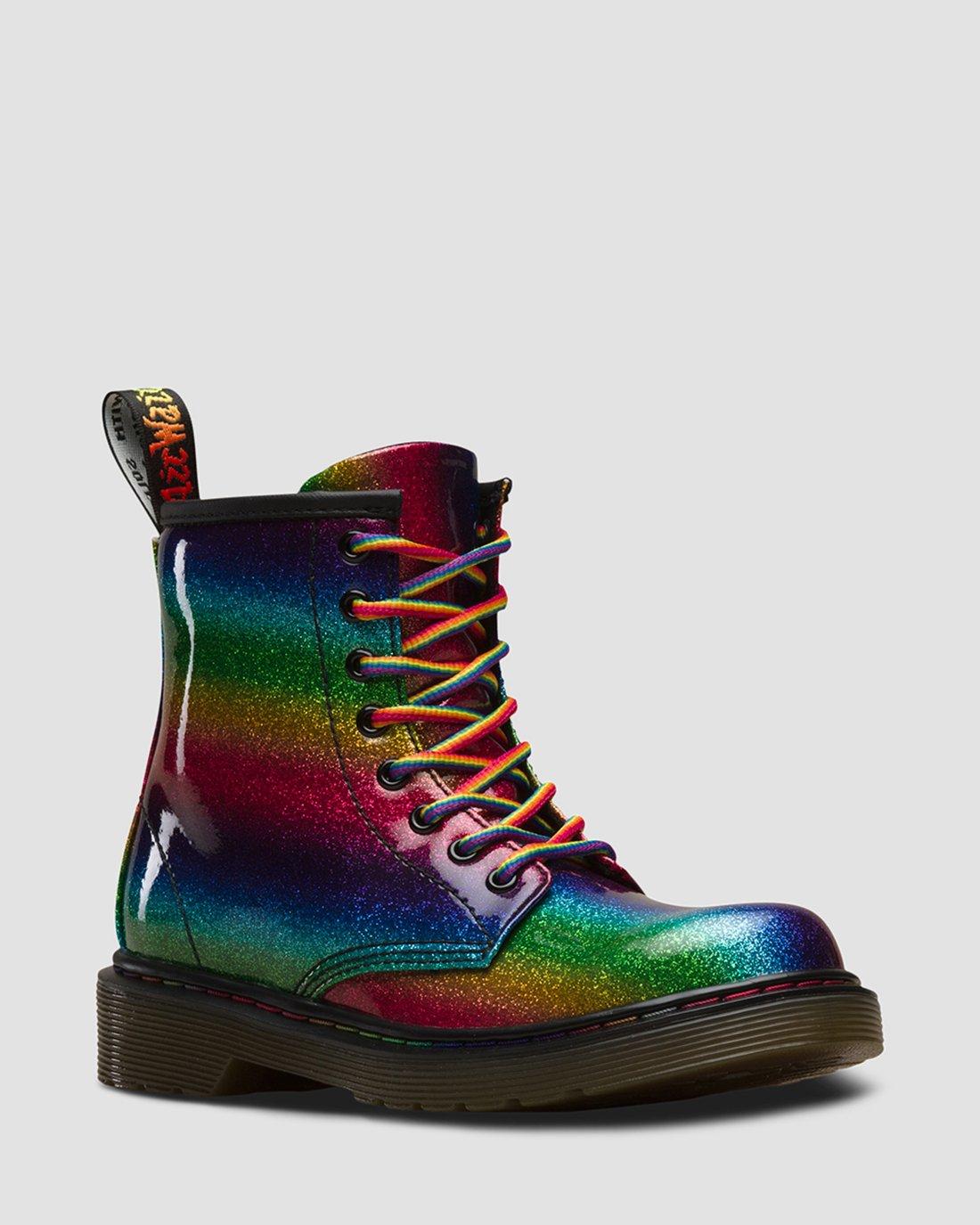 Junior 1460 Ombre Glitter in Rainbow
