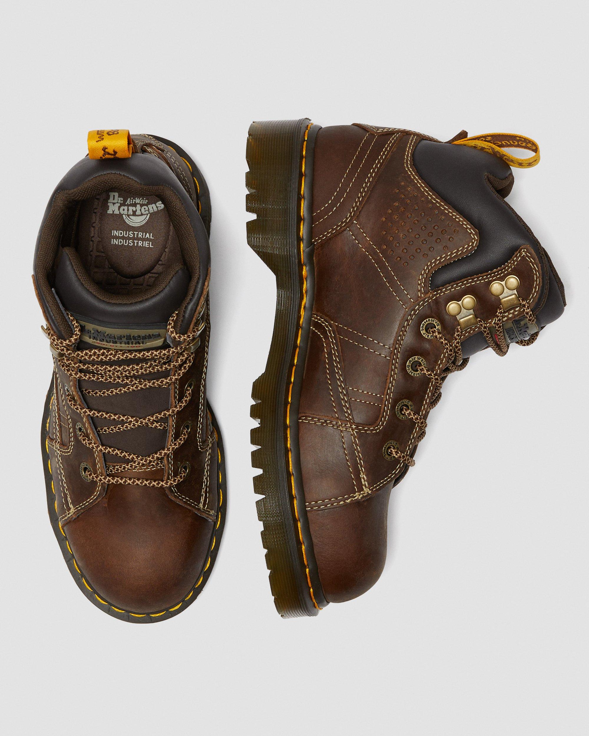 Stretton Steel Toe Work Boots in Brown | Dr. Martens display picture 2