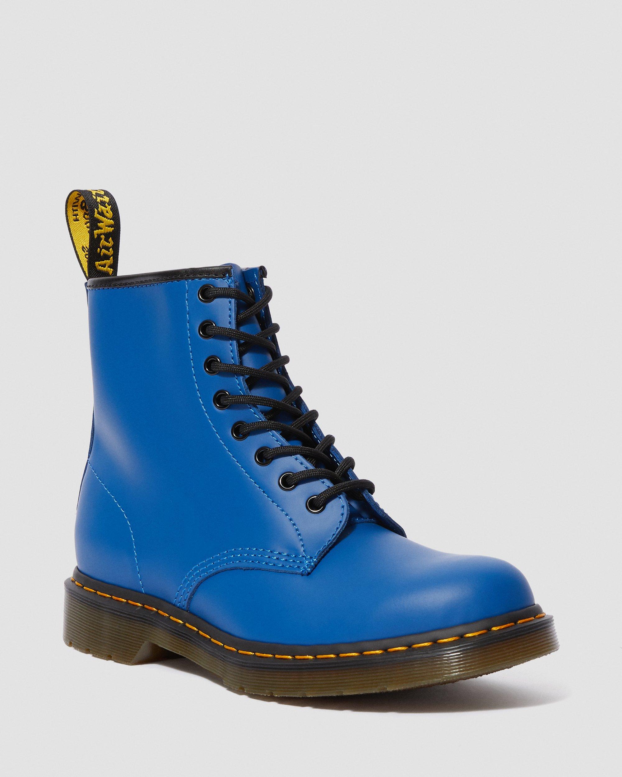 1460 Smooth Leather Lace Up Boots in BLUE | Dr. Martens™