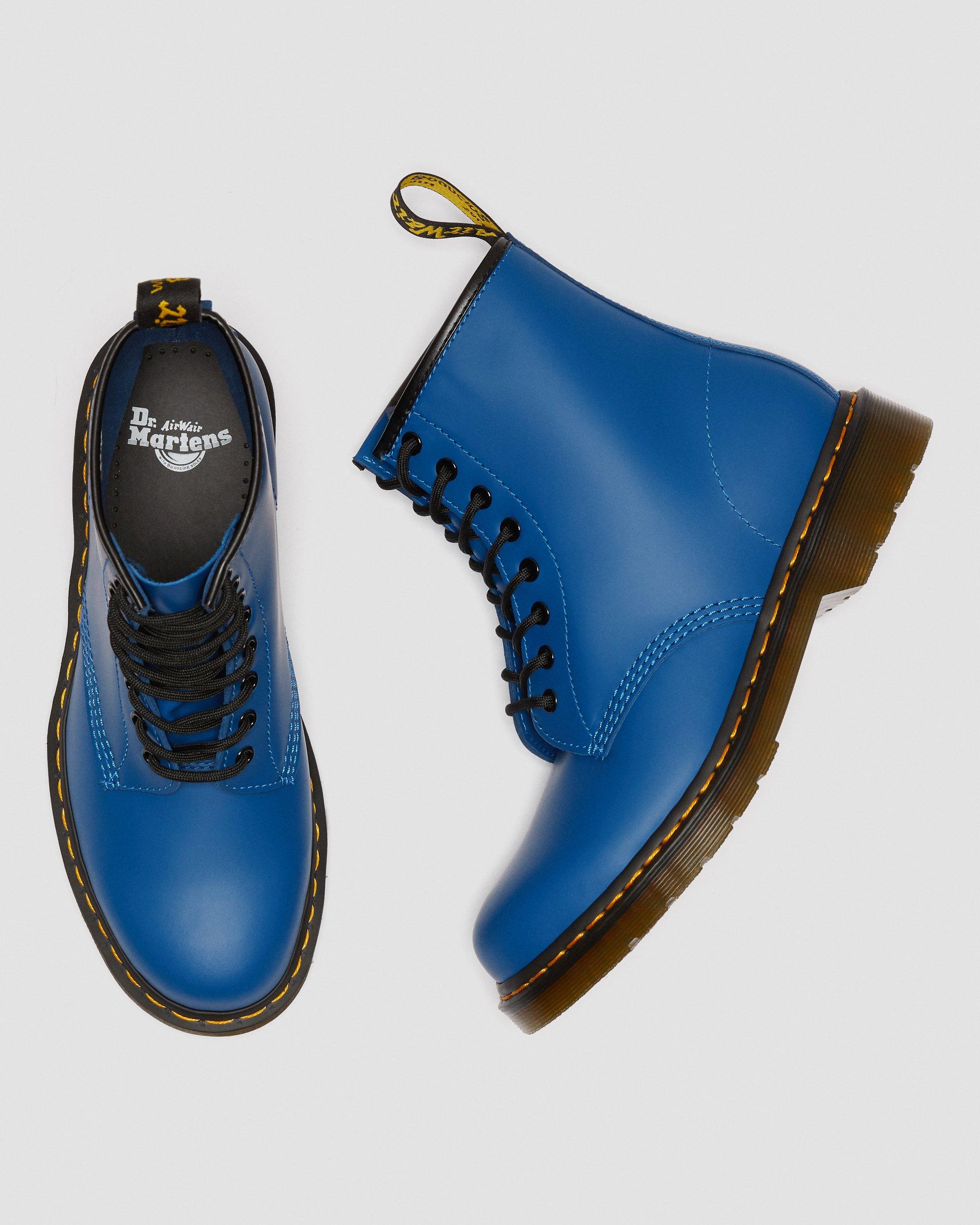 1460 Smooth Leather Lace Up Boots in BLUE | Dr. Martens™